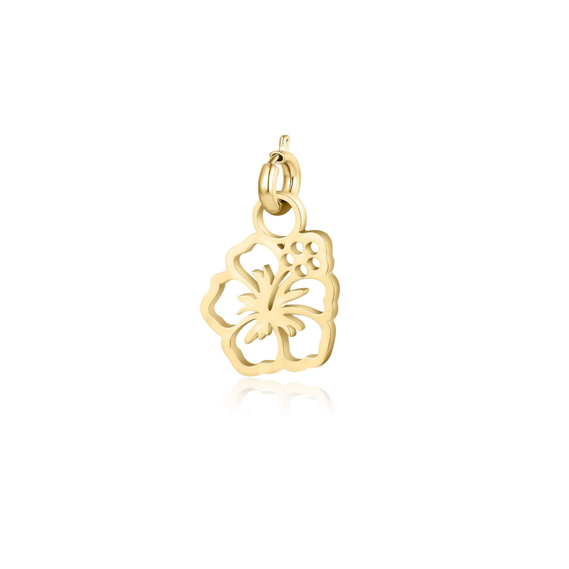 Mini Charm Fiore di Ibisco in acciaio inox Margarita - Brand Gioielli
