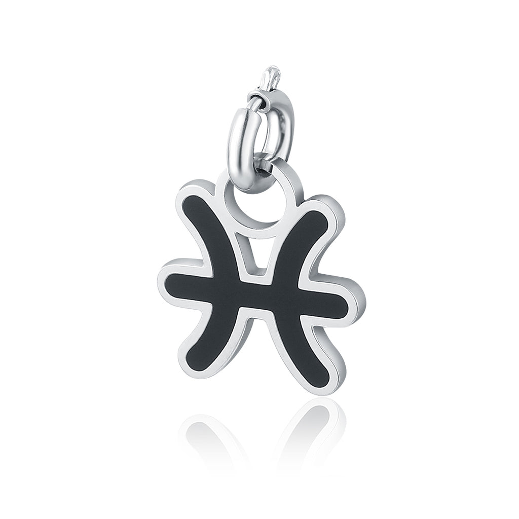 Charm Segno Zodiacale Pesci in acciaio inox Zodiaco - Brand Gioielli