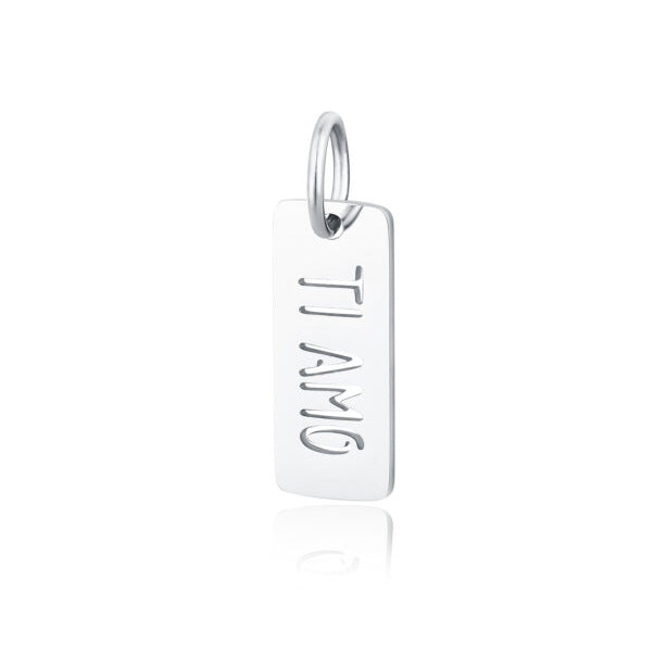 Targhetta Ti Amo in acciaio inox Family - Brand Gioielli