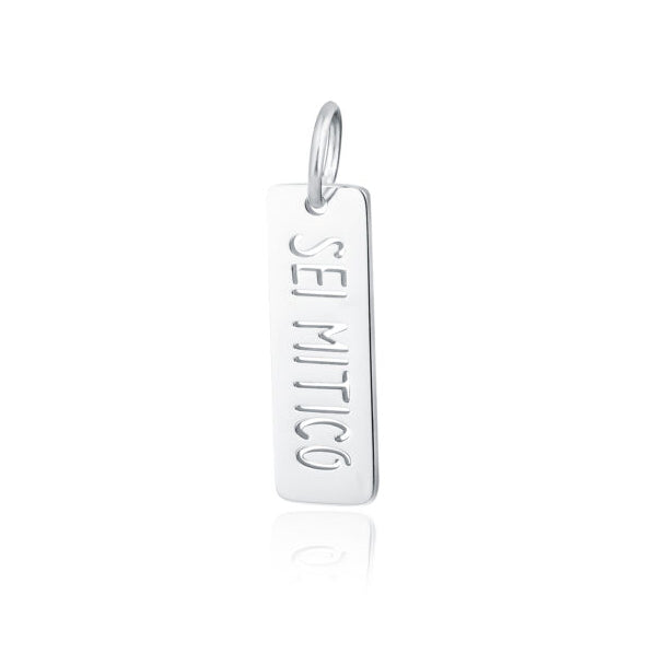 Targhetta Sei Mitico in acciaio inox Family - Brand Gioielli
