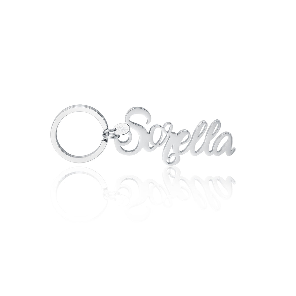 Portachiavi Sorella Sagomato in acciaio inox Family - Brand Gioielli