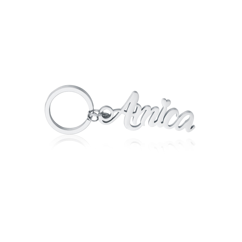 Portachiavi Amica Sagomato in acciaio inox Family - Brand Gioielli
