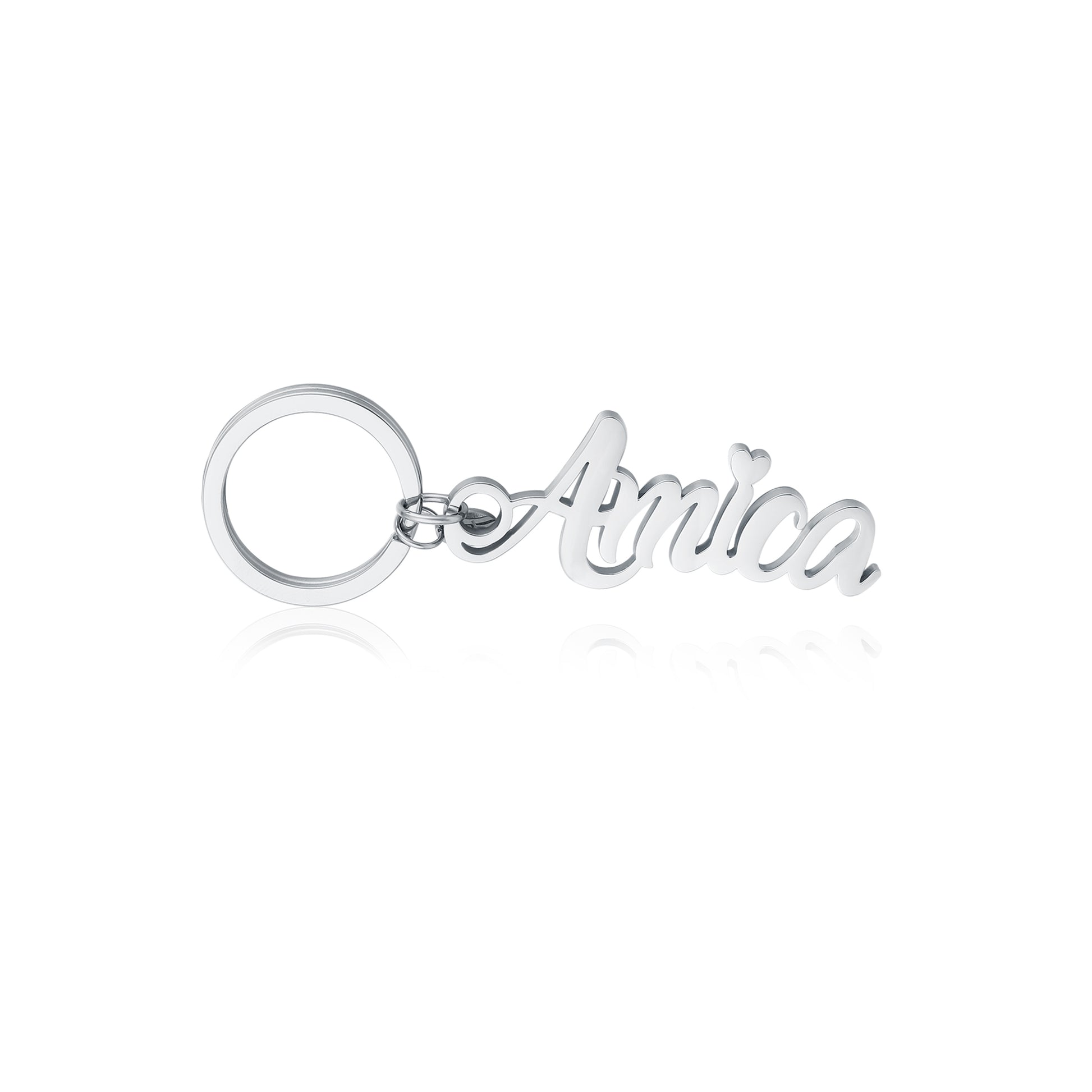 Portachiavi Amica Sagomato in acciaio inox Family - Brand Gioielli