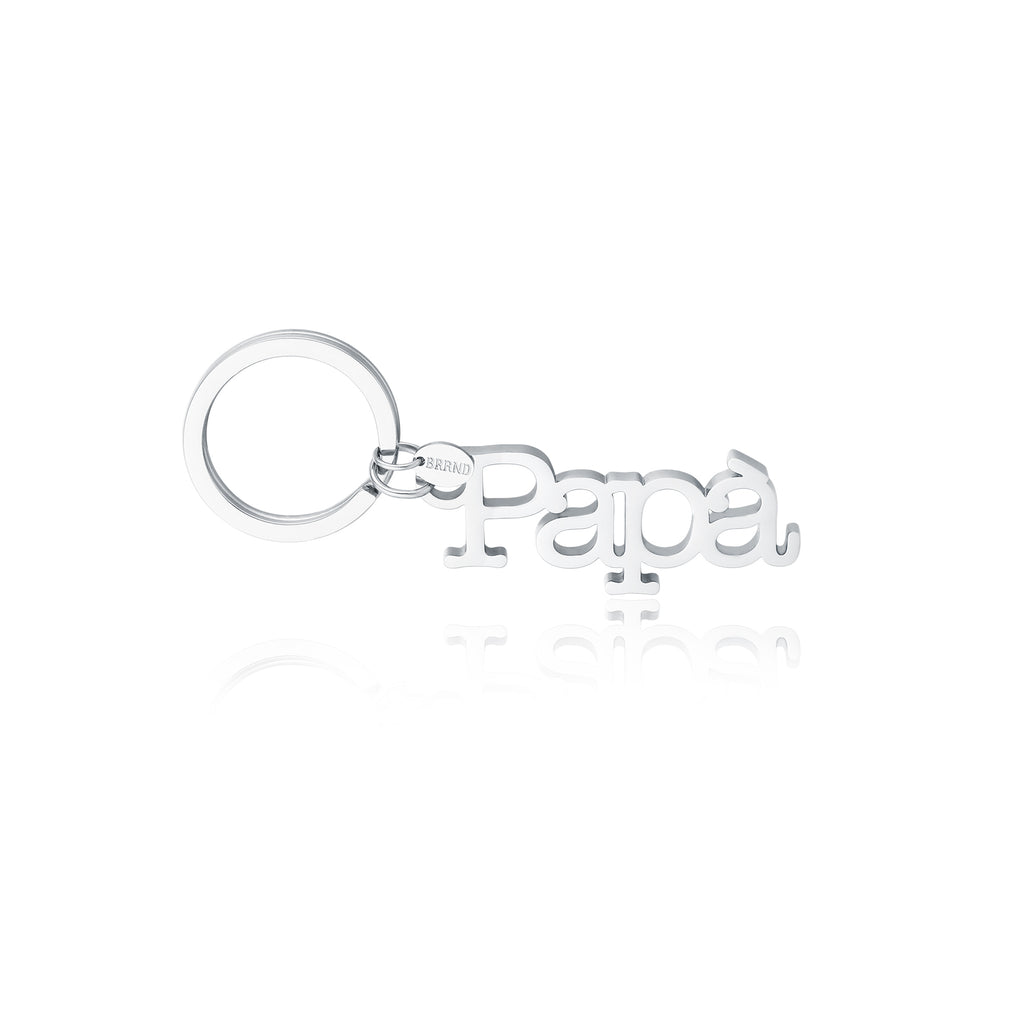 Portachiavi Papà Sagomato in acciaio inox Family - Brand Gioielli