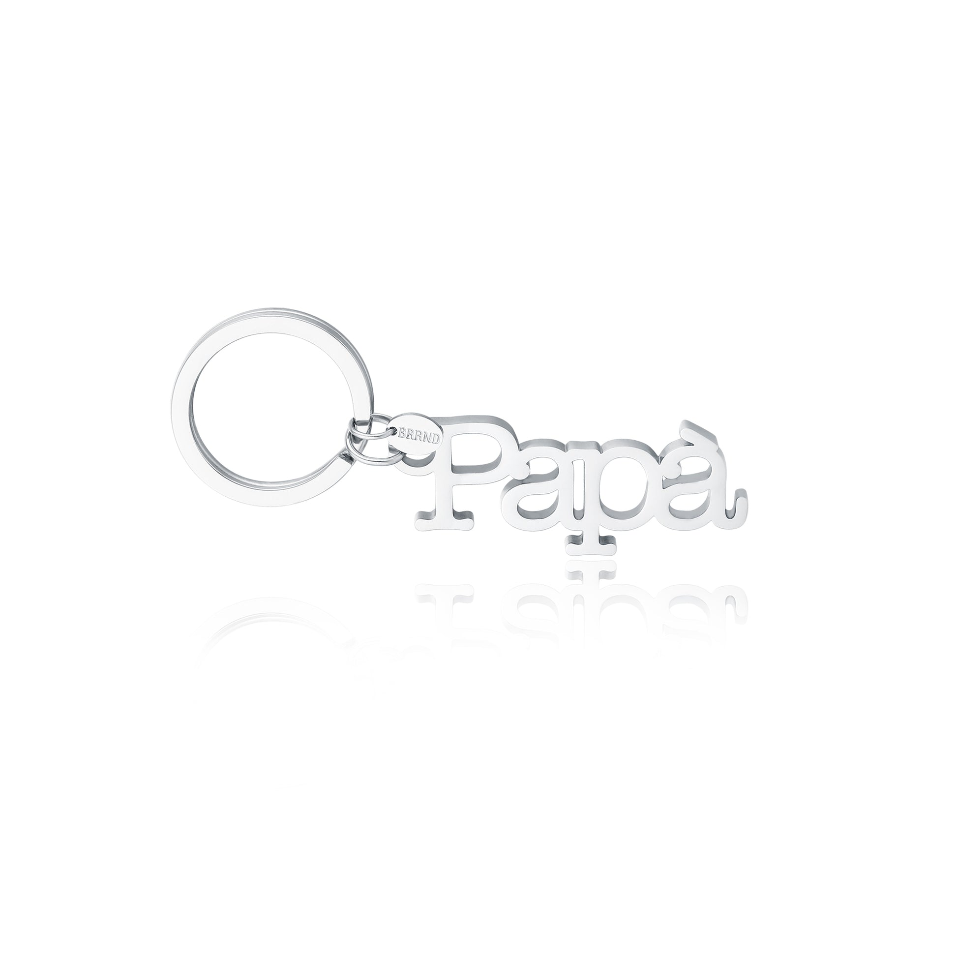 Portachiavi Papà Sagomato in acciaio inox Family - Brand Gioielli