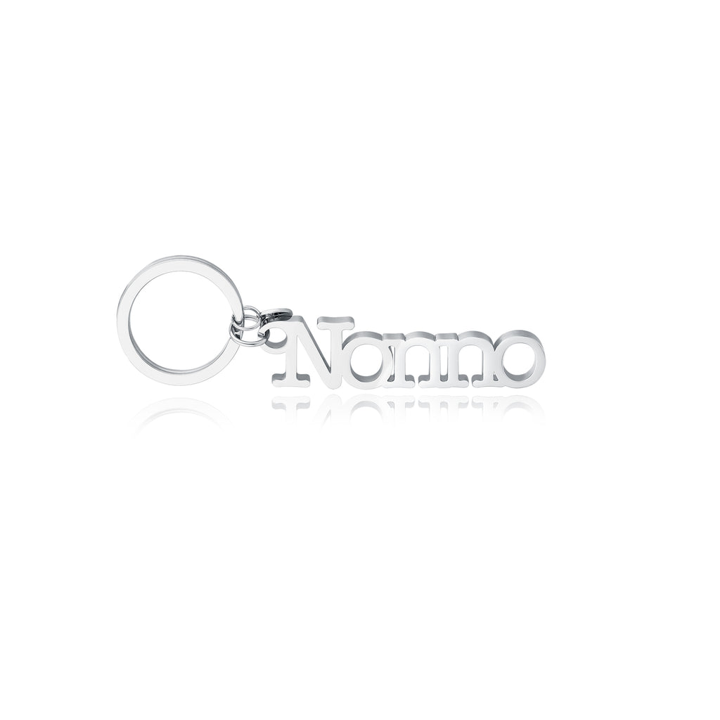 Portachiavi Nonno Sagomato in acciaio inox Family - Brand Gioielli