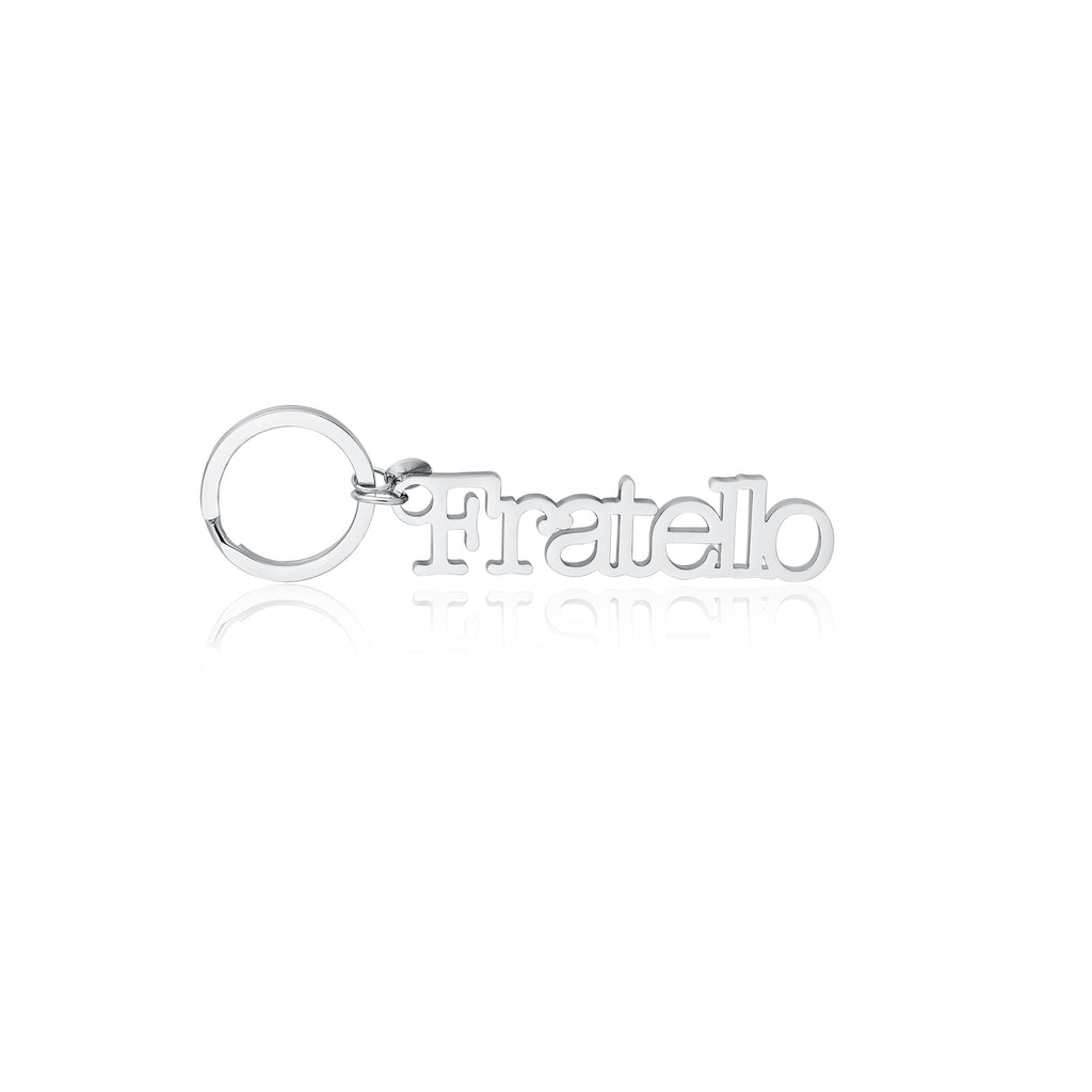 Portachiavi Fratello Sagomato in acciaio inox Family - Brand Gioielli