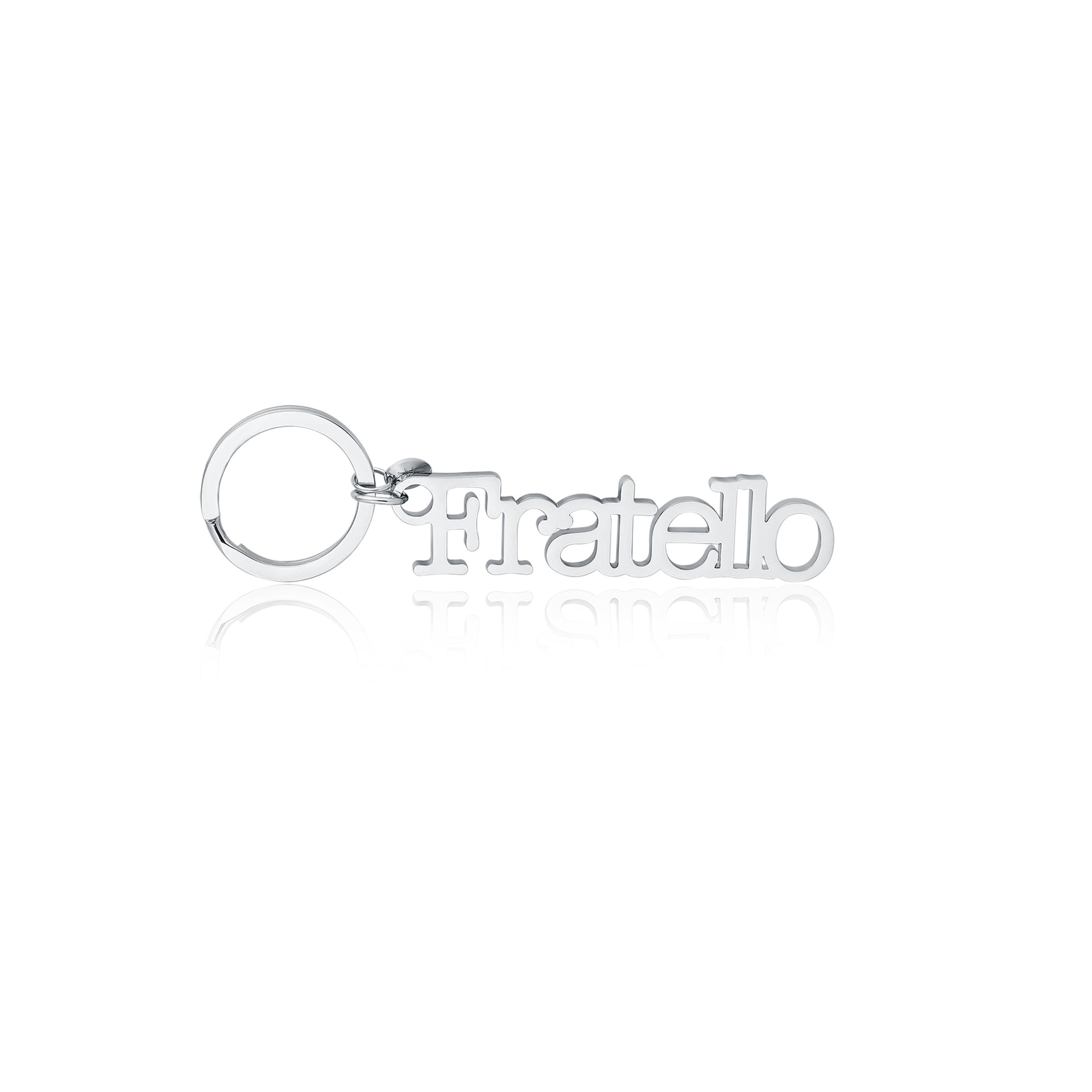 Portachiavi Fratello Sagomato in acciaio inox Family - Brand Gioielli