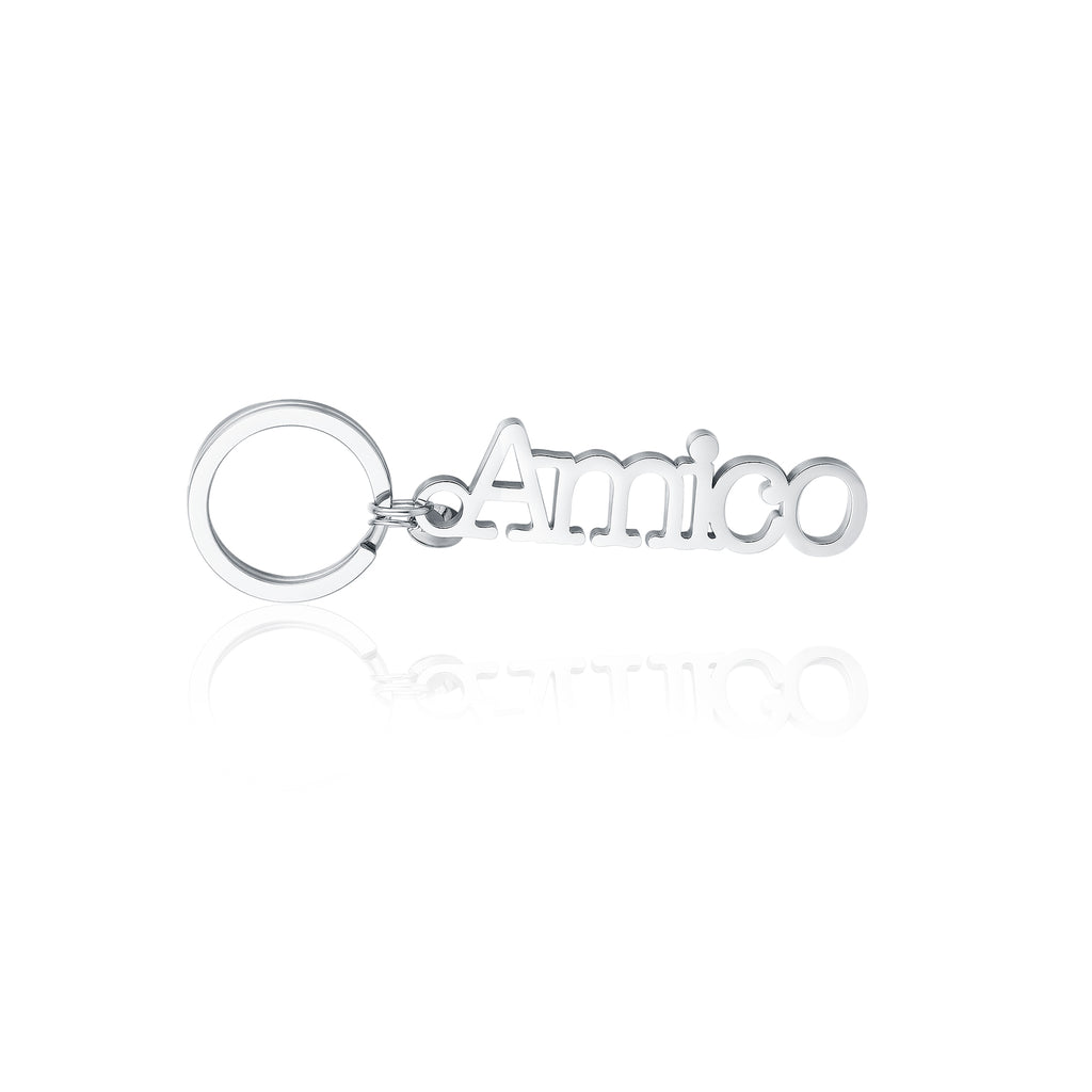 Portachiavi Amico Sagomato in acciaio inox Family - Brand Gioielli