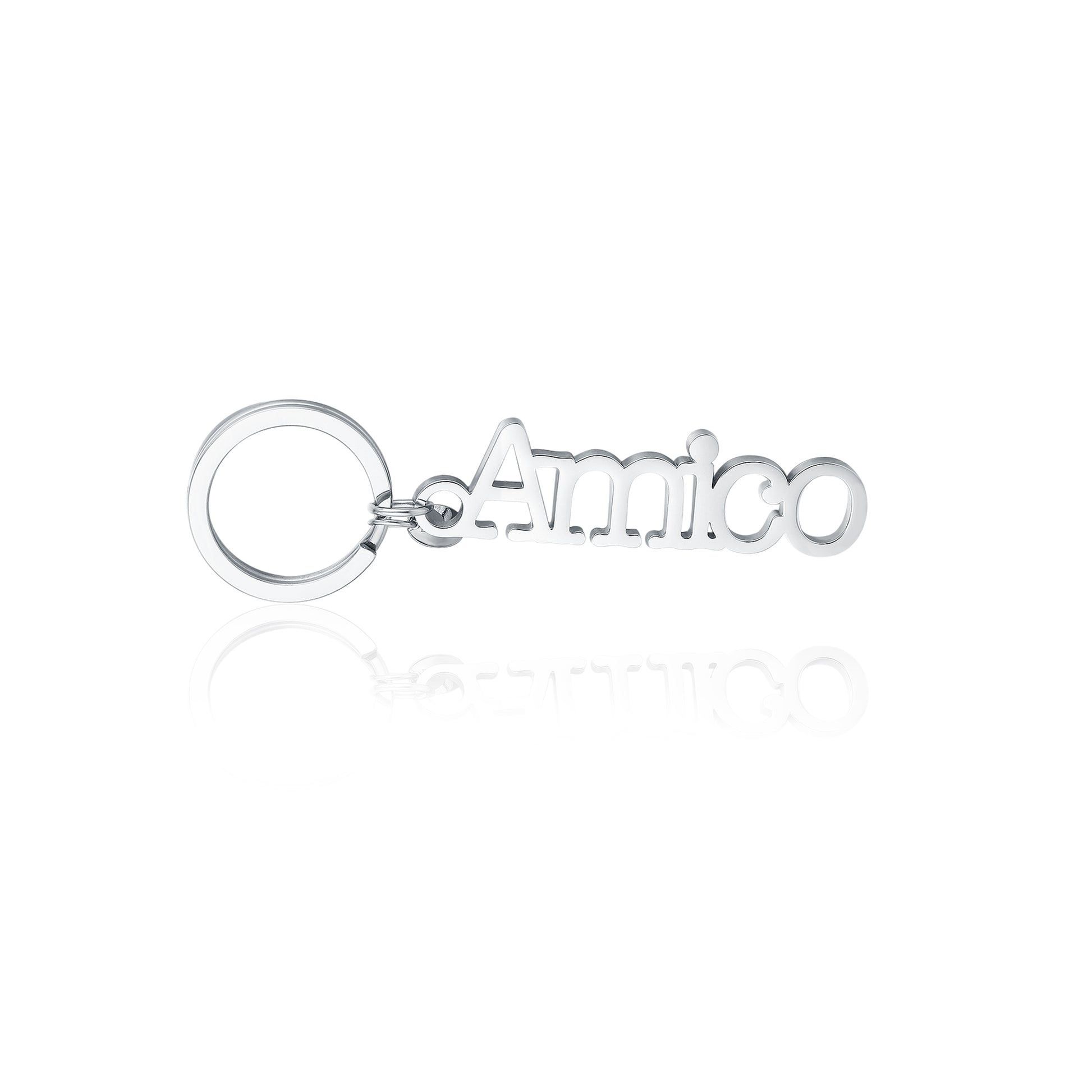 Portachiavi Amico Sagomato in acciaio inox Family - Brand Gioielli