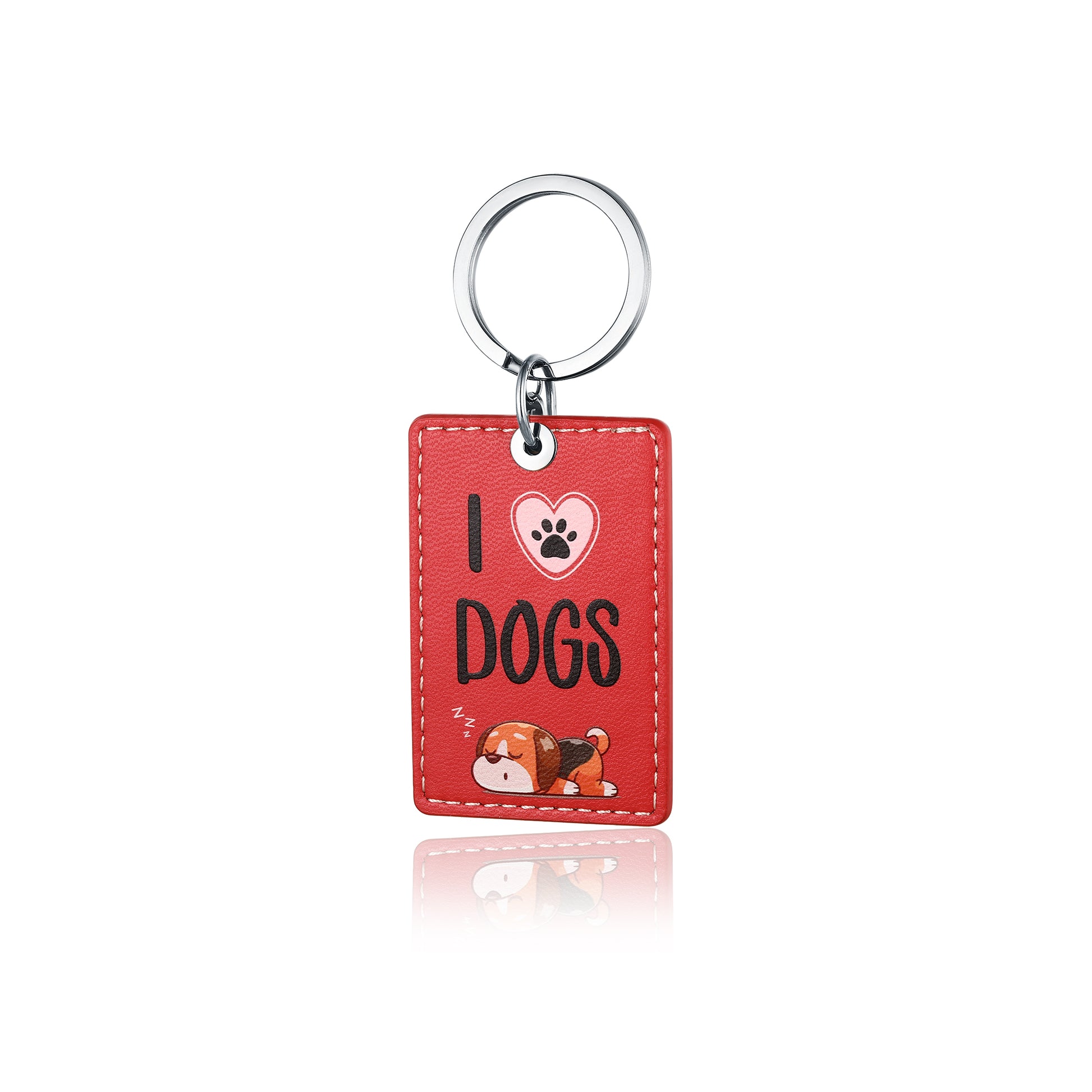 Portachiavi I Love Dogs in acciaio inox Emozioni - Brand Gioielli