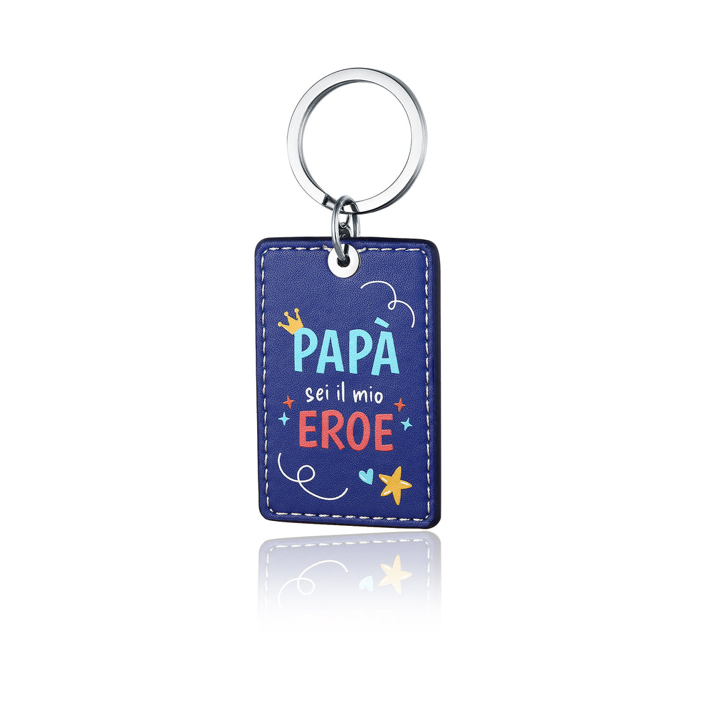 Portachiavi Grande Papà in acciaio inox Emozioni - Brand Gioielli