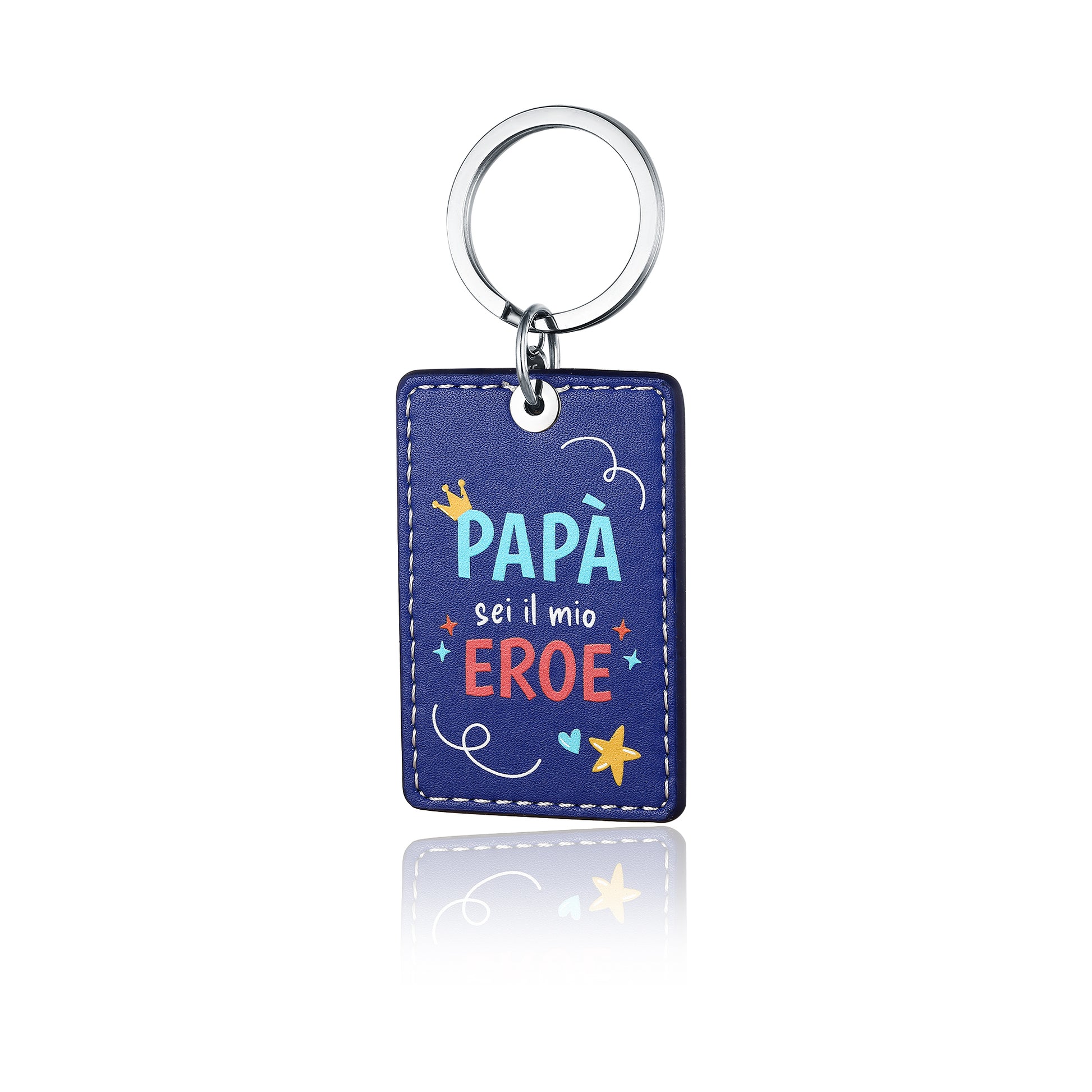 Portachiavi Grande Papà in acciaio inox Emozioni - Brand Gioielli