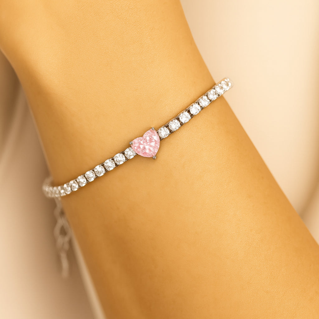 Bracciale Tennis in Acciaio Inox - Brand