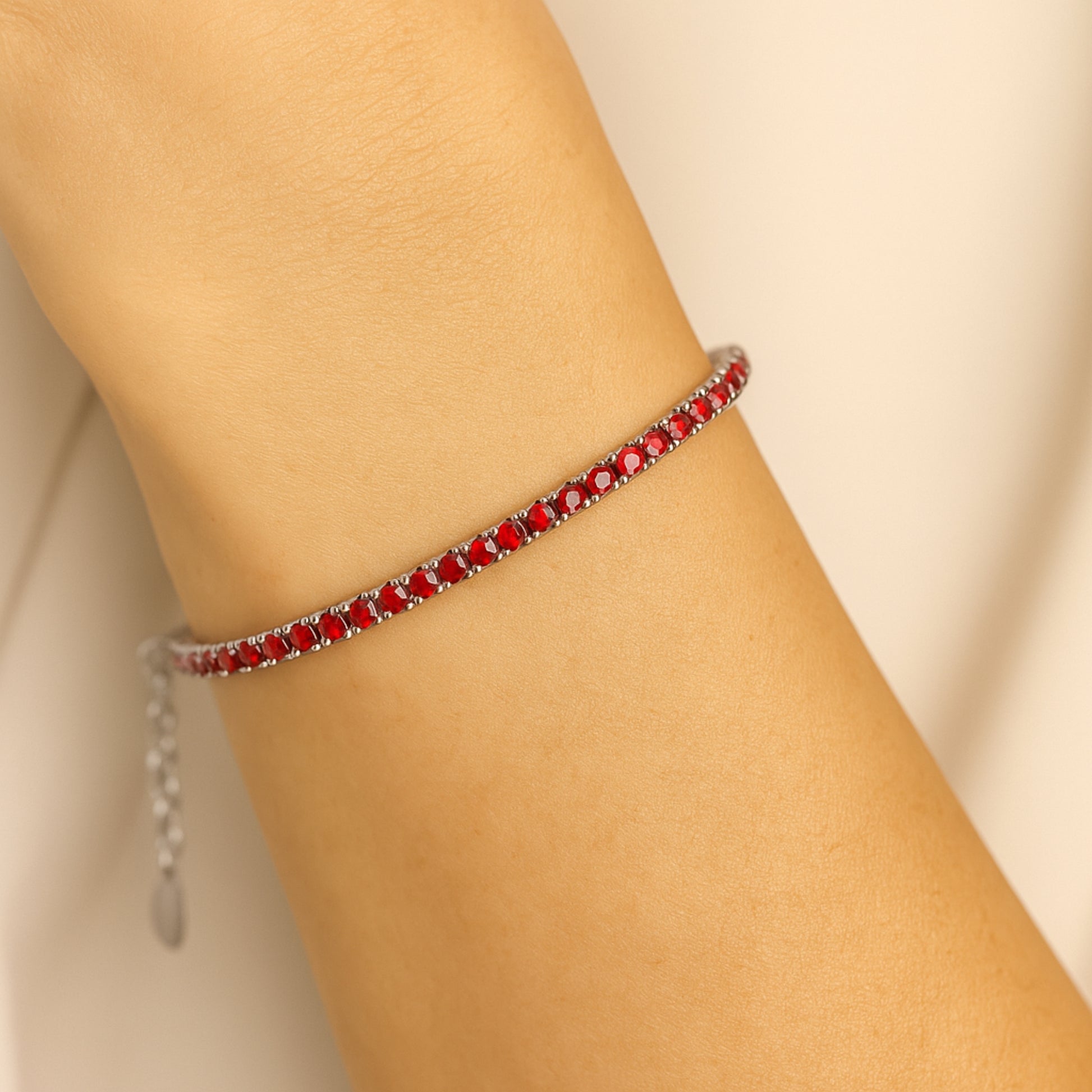 Bracciale Tennis_Argento 925 "ROSSO"