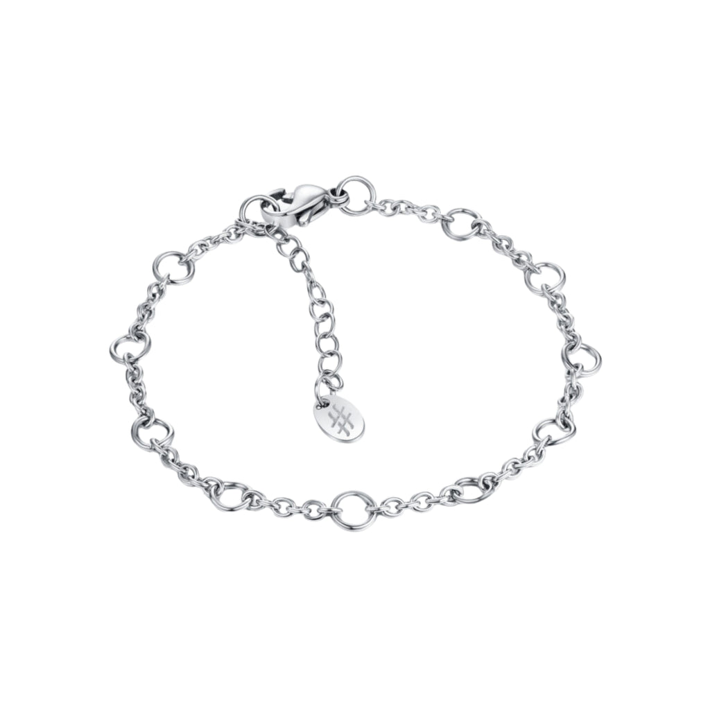 Bracciale Catena e Anellini Acciaio Inox - Brand