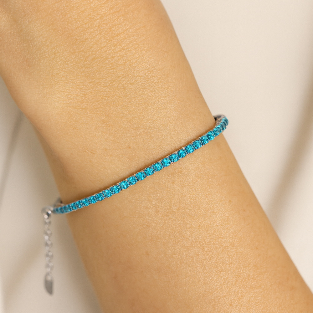 Bracciale Tennis_Argento 925 "CELESTE"