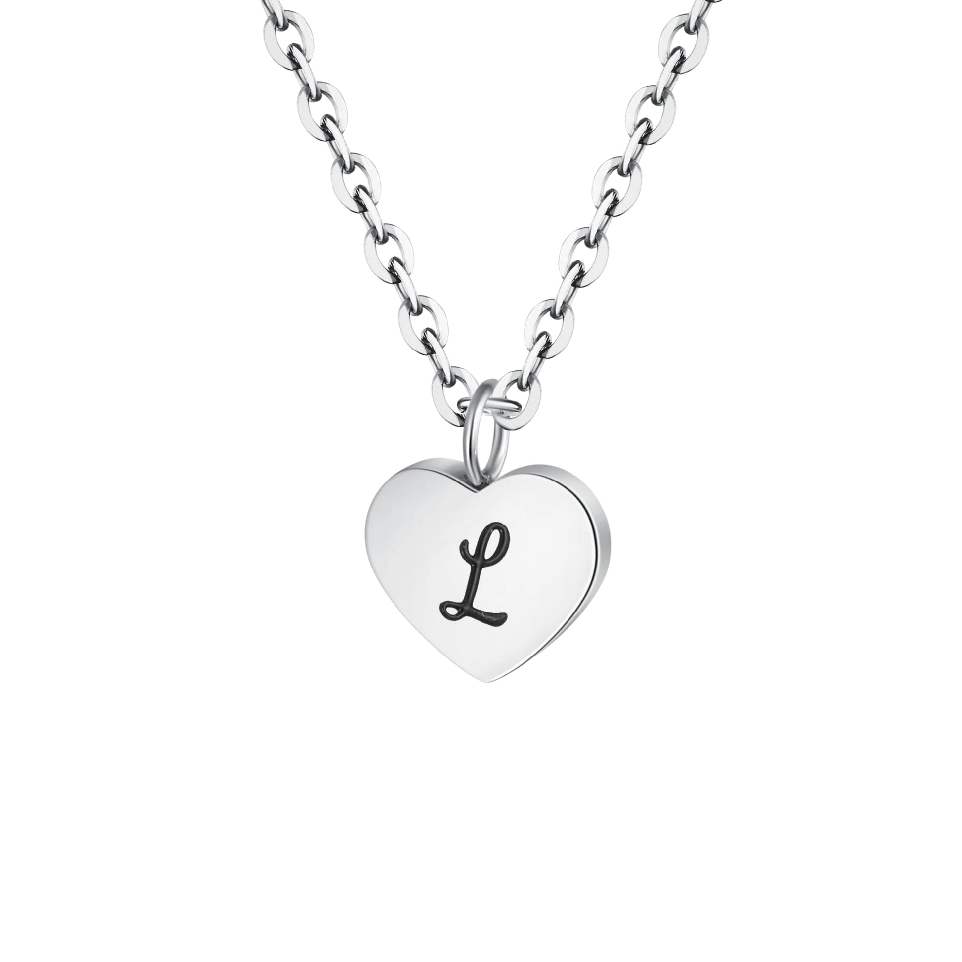 Heart letter necklace