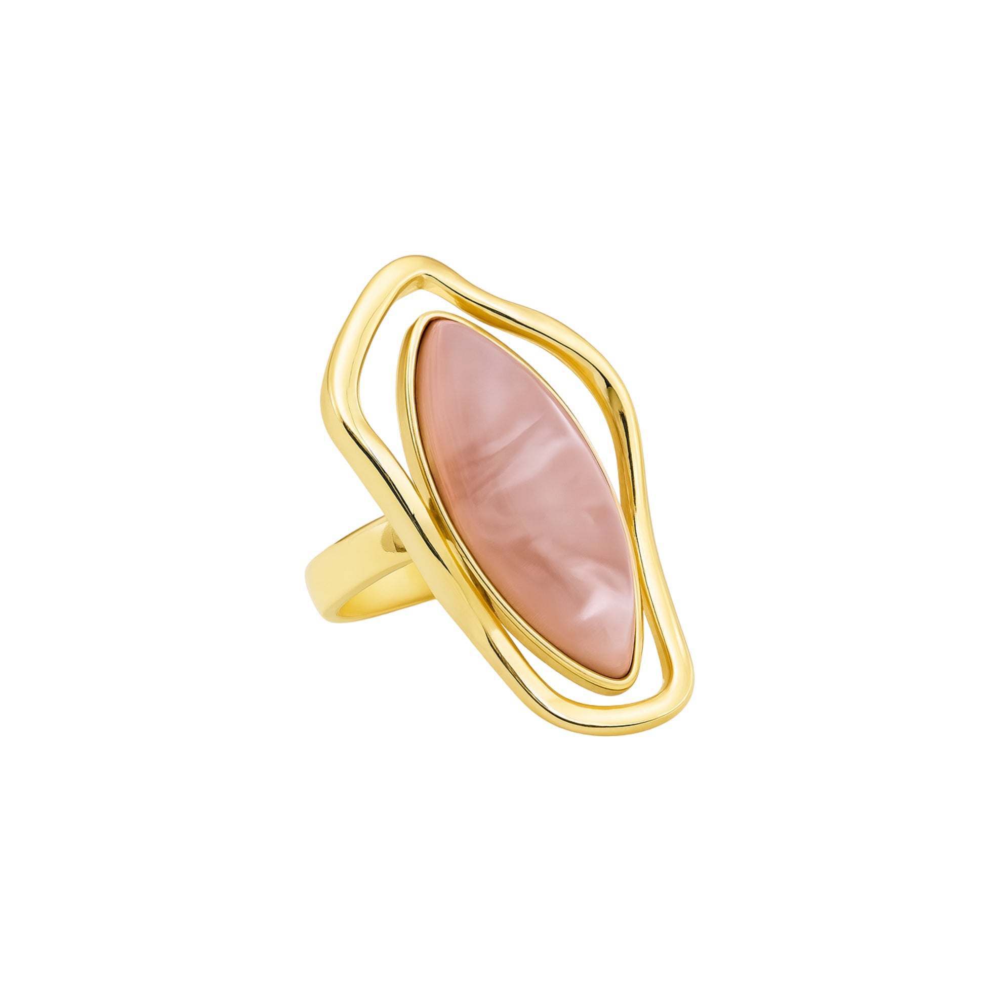 Anello AcciaioInox Placcato18kt - Myra