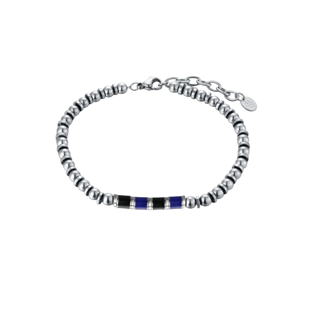 Bracciale Nero Azzurro Misura Uomo - Brand Gioielli