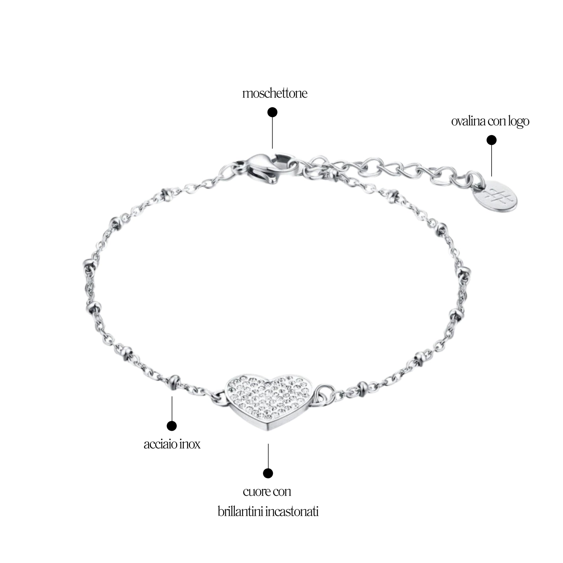 Bracciale Cuore Shine - Brand Gioielli