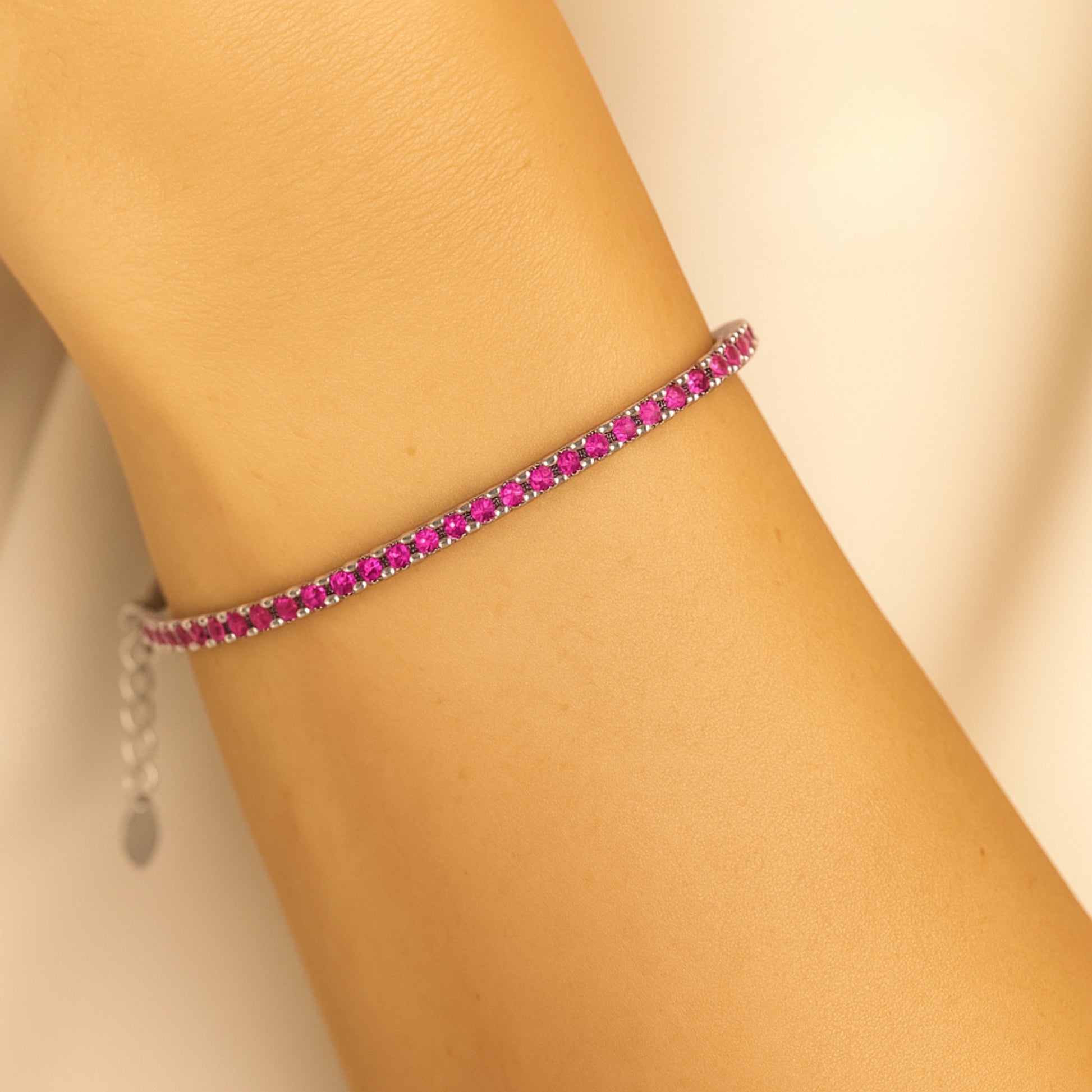 Bracciale Tennis_Argento 925 "FUCSIA"