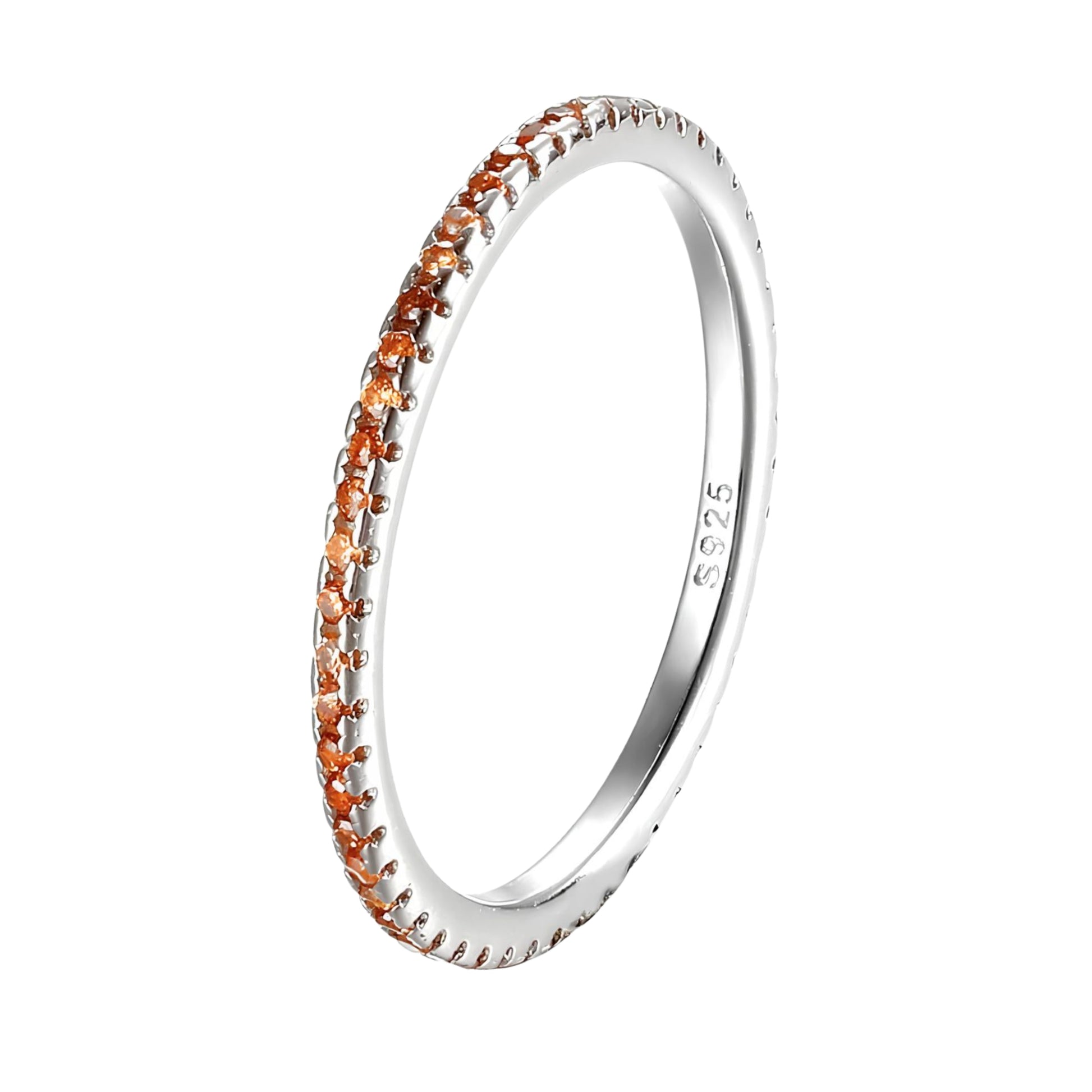 Anello Veretta Arancione in Argento 925 - Les Folies