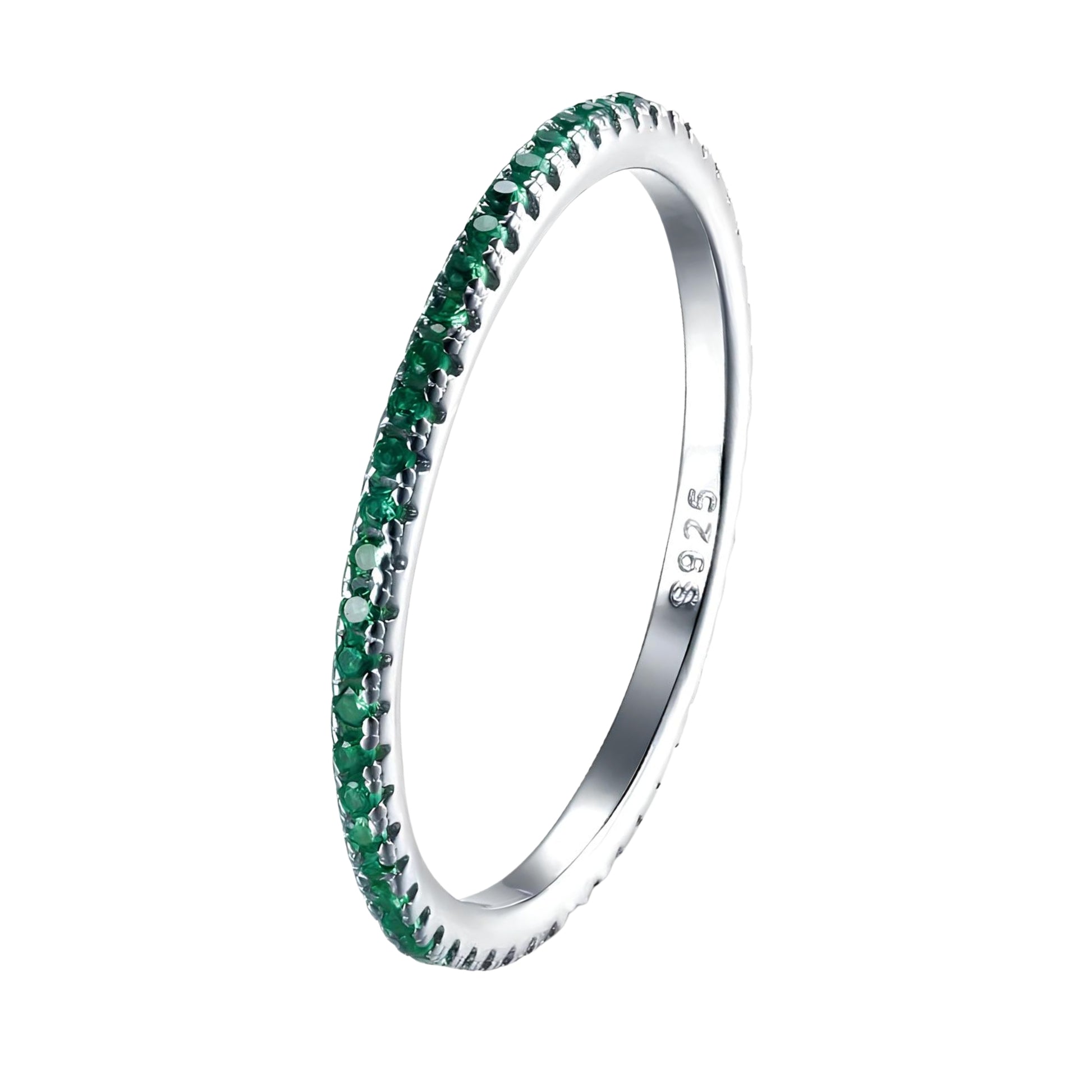 Anello Veretta Verde in Argento 925 - Les Folies