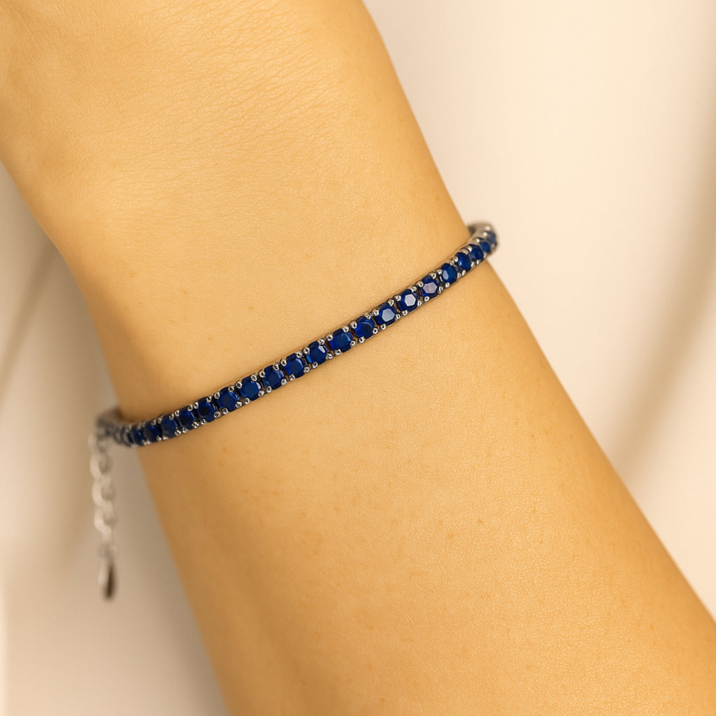 Bracciale Tennis_Argento 925 "BLU"