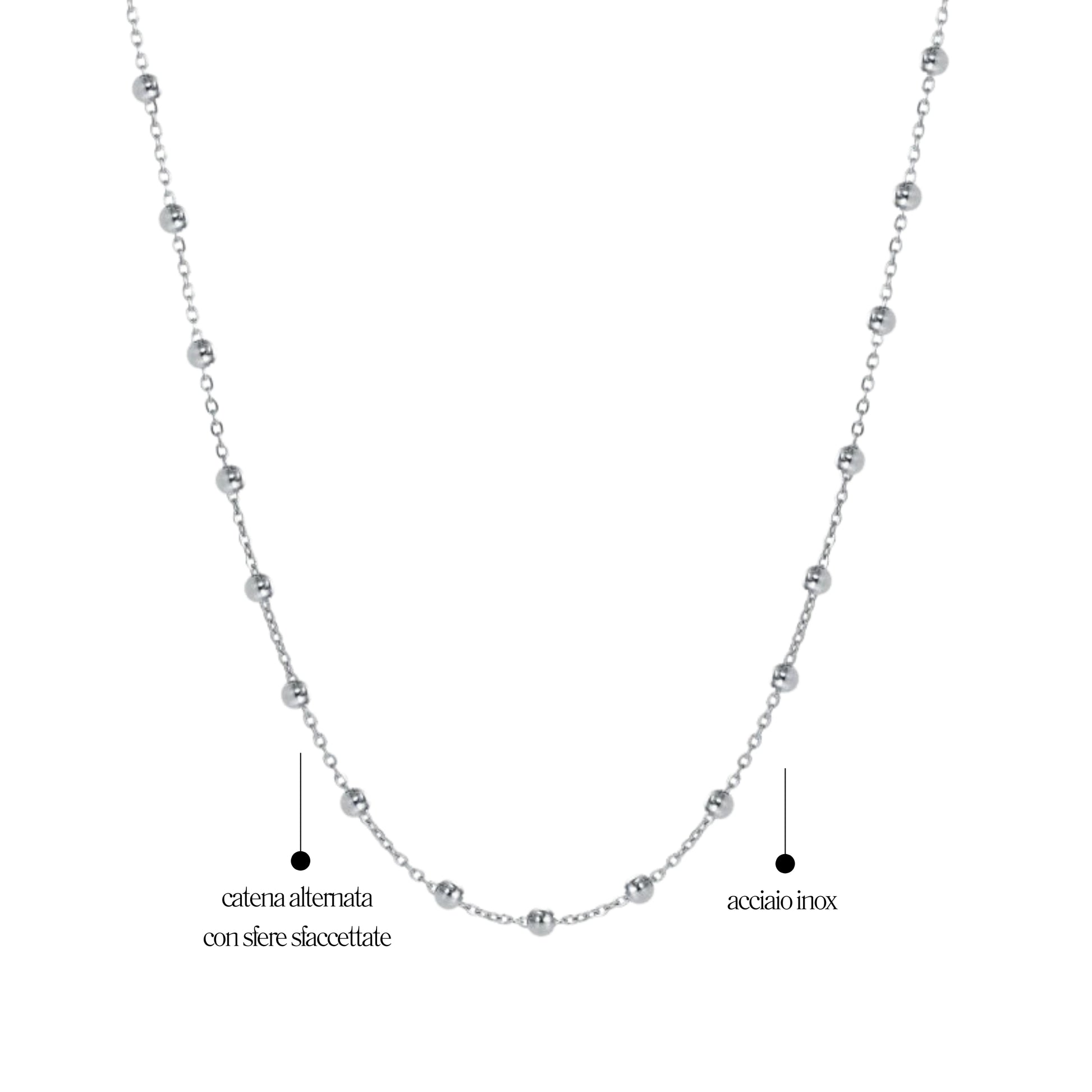 Catena Sfere 4mm distanti 1.5cm - Brand Gioielli