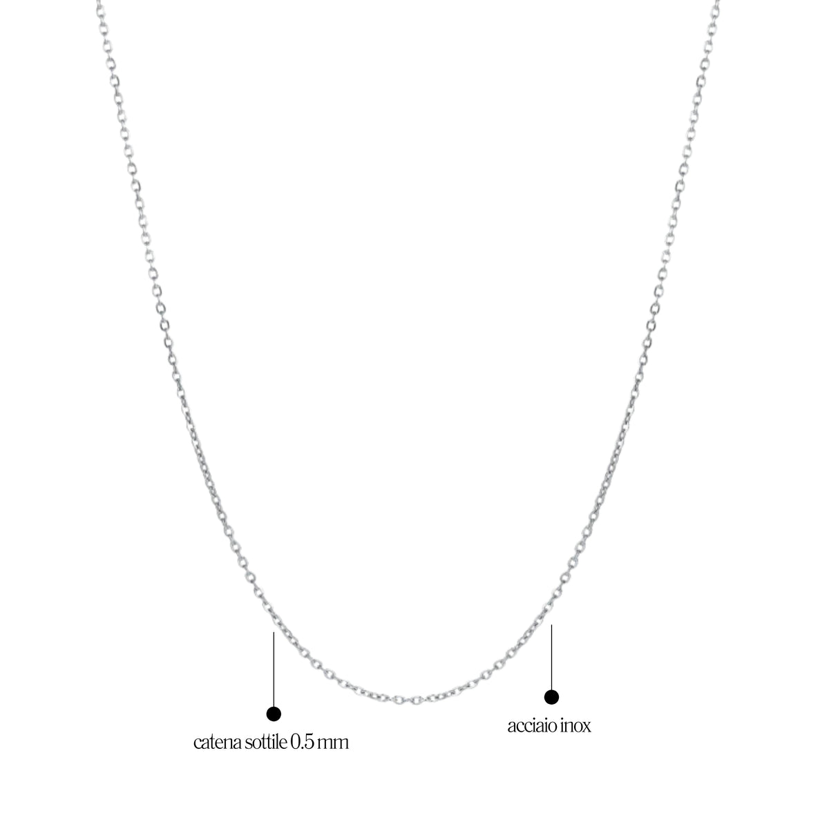 Catena spessore 0.5 mm - Brand Gioielli