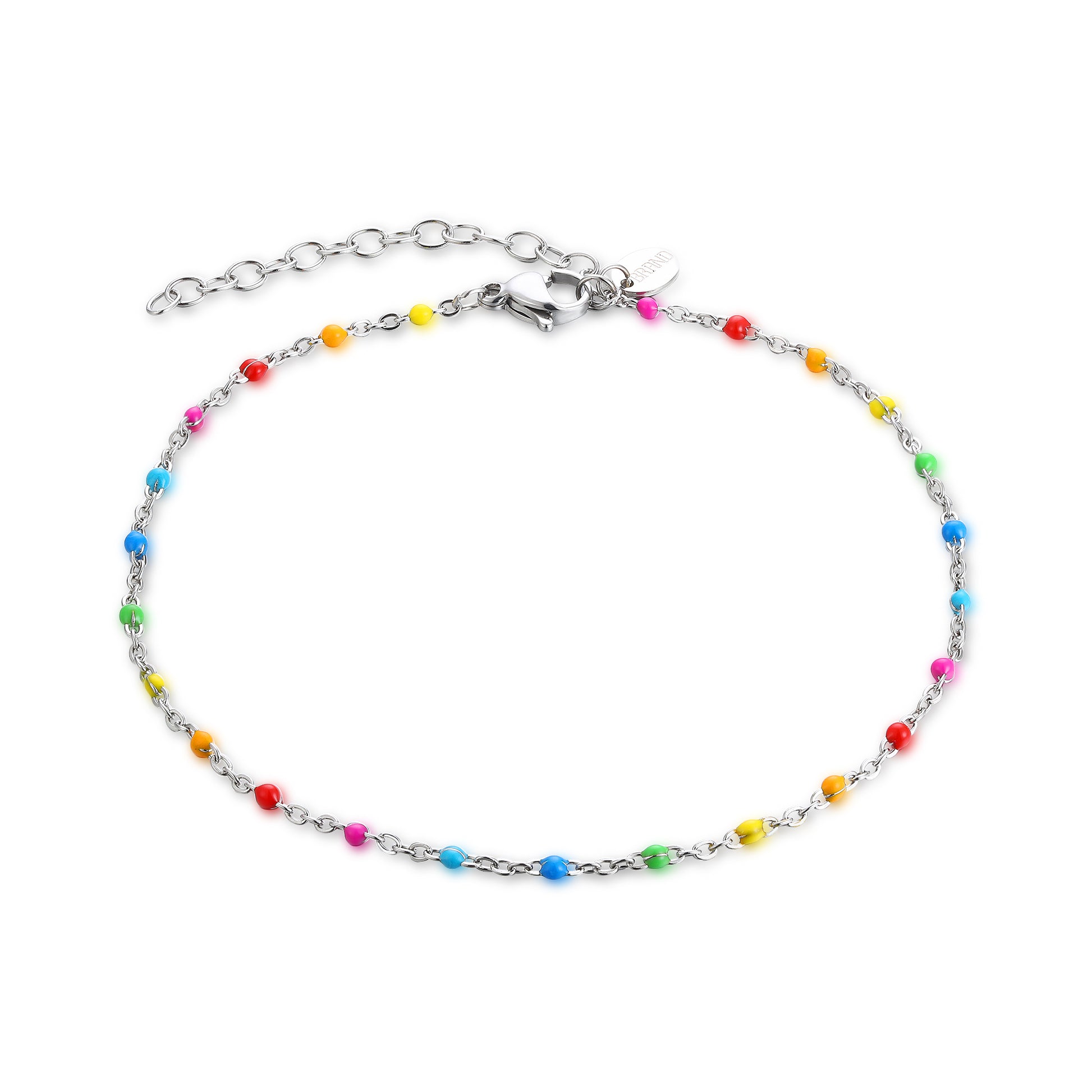 Cavigliera Gocce di Smalto Colorate in acciaio inox Margarita - Brand Gioielli