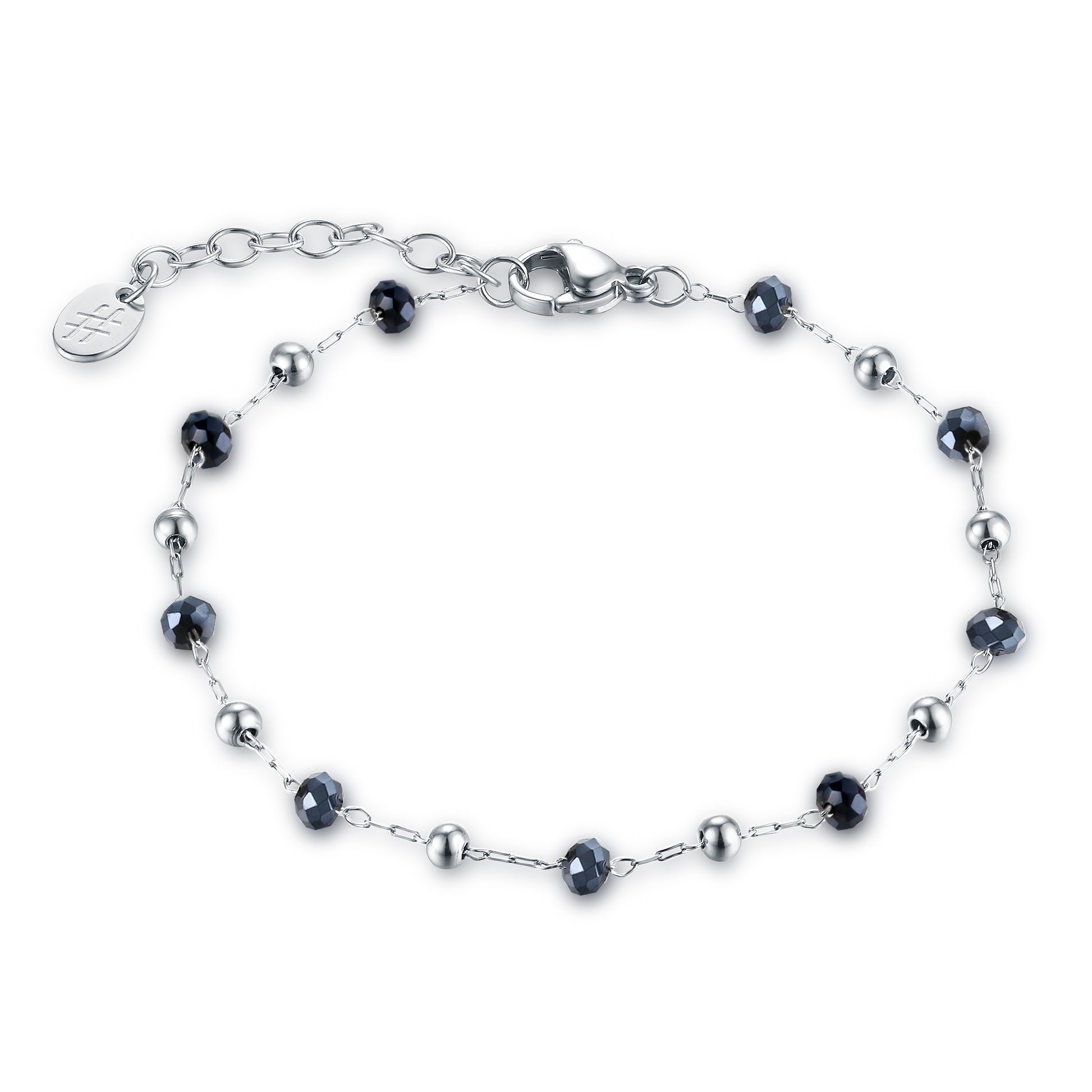 Bracciale Cristalli e Sfere in acciaio inox Summer Vibes - Brand Gioielli
