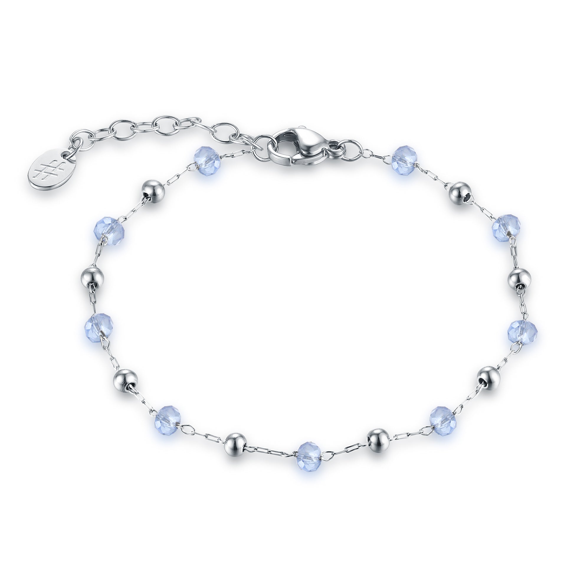 Bracciale Cristalli e Sfere in acciaio inox Summer Vibes - Brand Gioielli