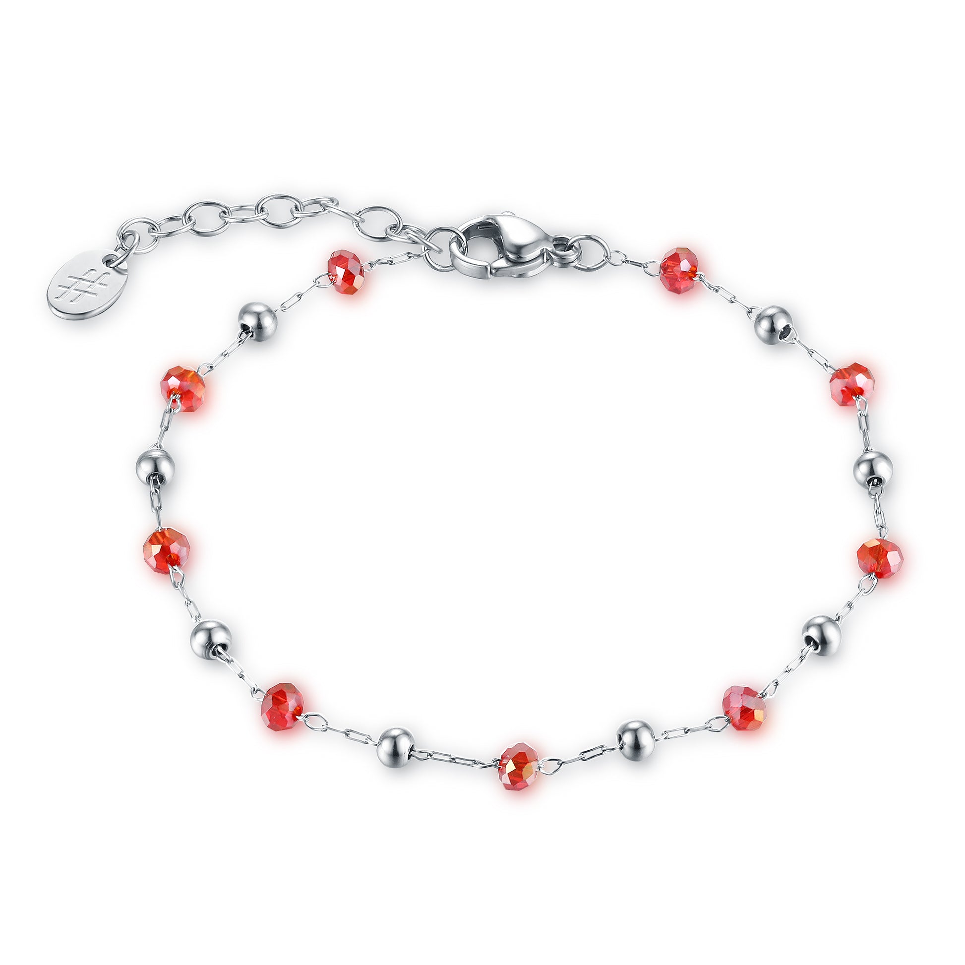 Bracciale Cristalli e Sfere in acciaio inox Summer Vibes - Brand Gioielli