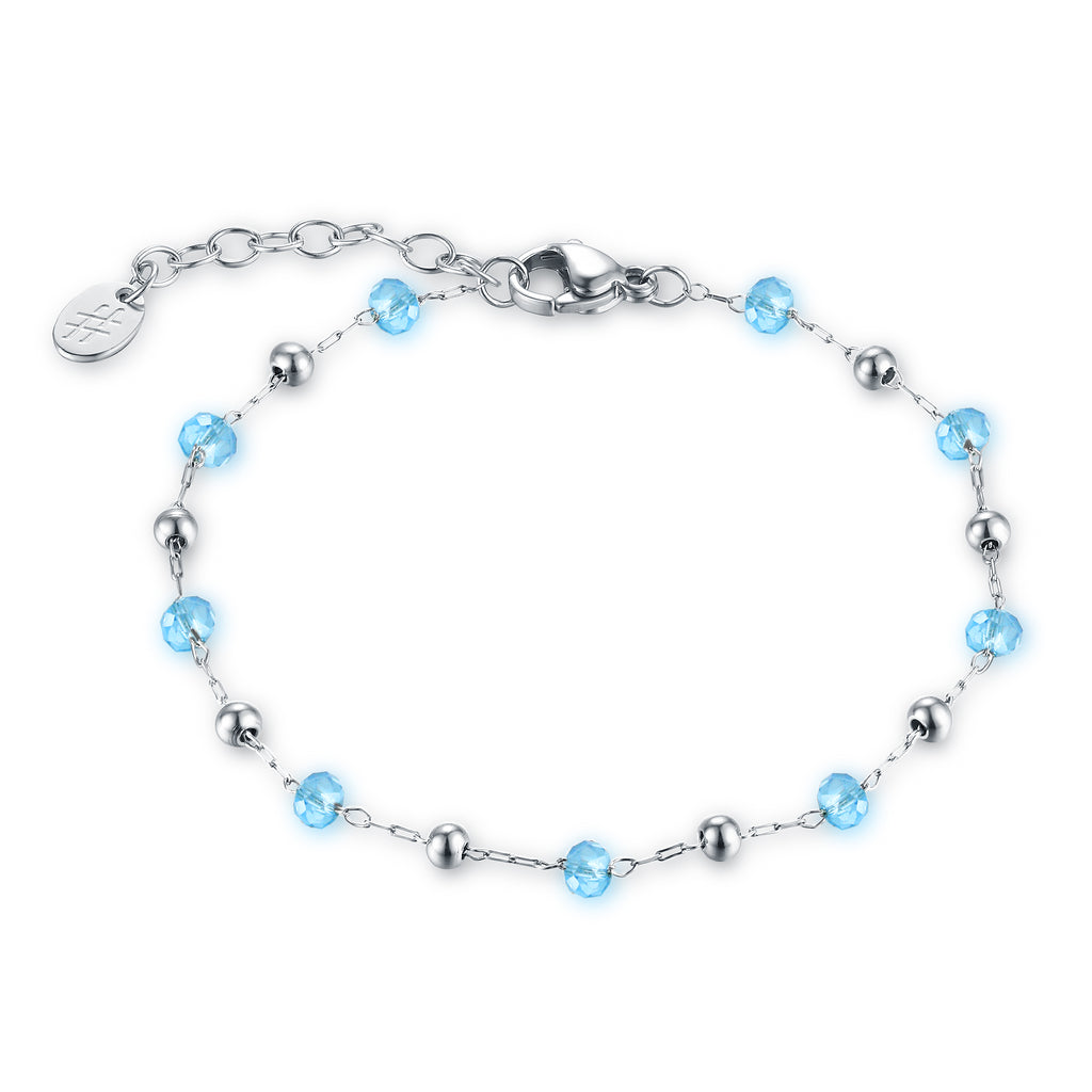 Bracciale Cristalli e Sfere in acciaio inox Summer Vibes - Brand Gioielli