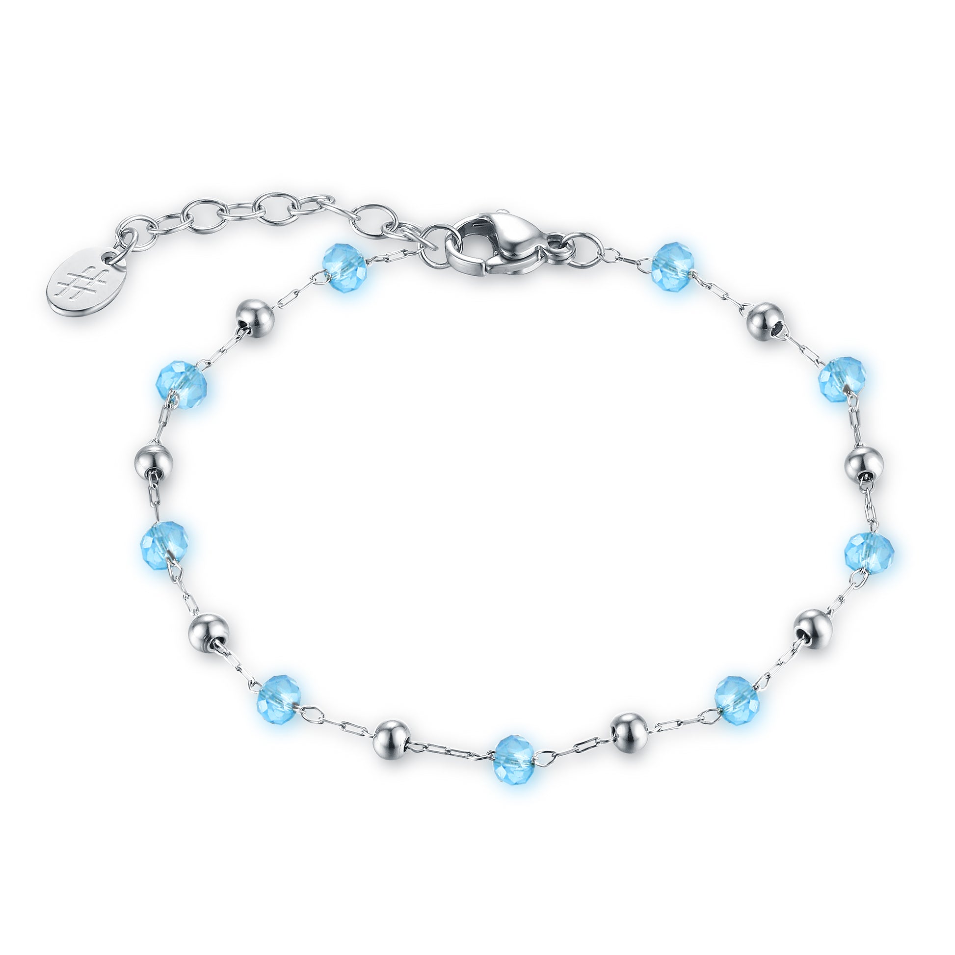 Bracciale Cristalli e Sfere in acciaio inox Summer Vibes - Brand Gioielli
