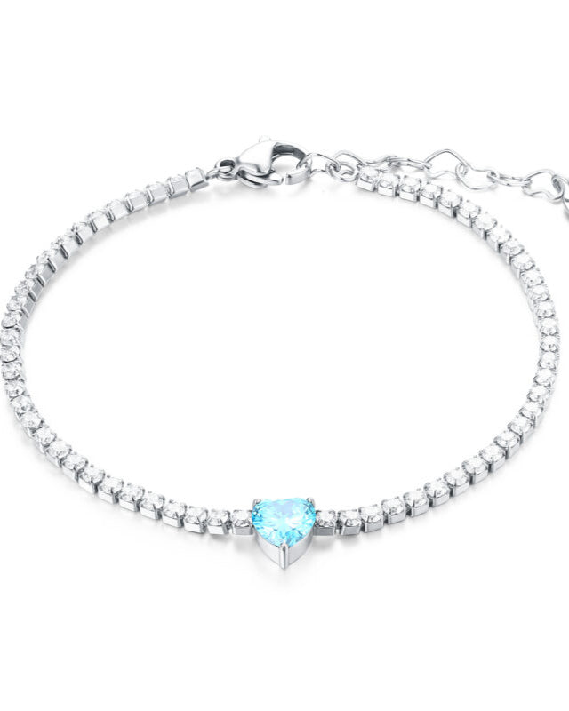 Bracciale tennis cuore