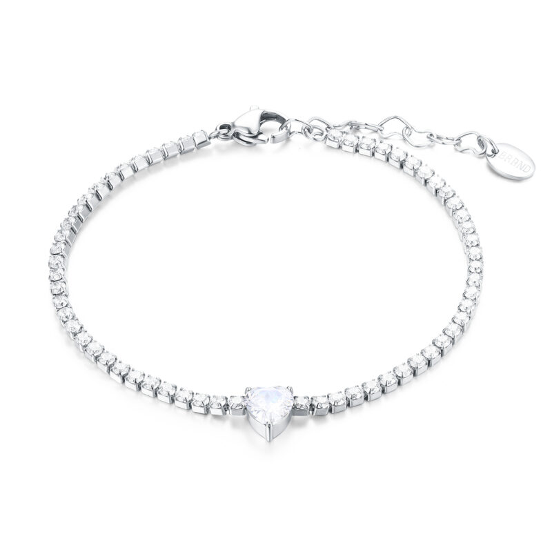 Bracciale tennis cuore