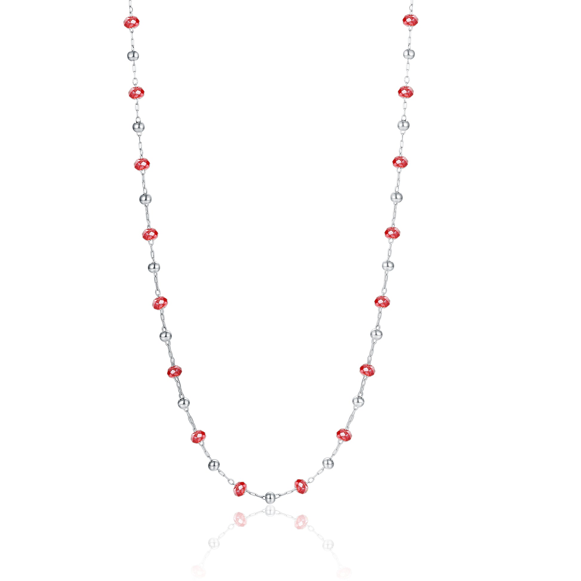 Collana Cristalli e Sfere in acciaio inox Summer Vibes - Brand Gioielli