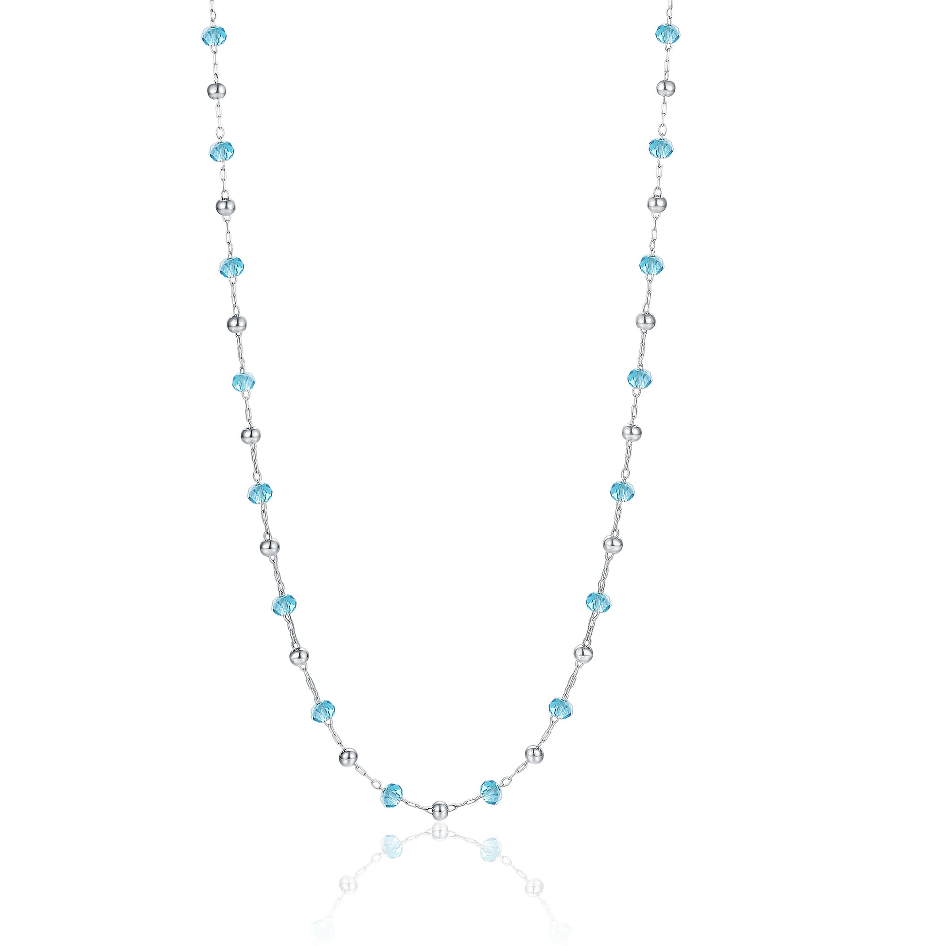 Collana Cristalli e Sfere in acciaio inox Summer Vibes - Brand Gioielli