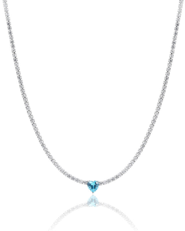 Collana tennis cuore