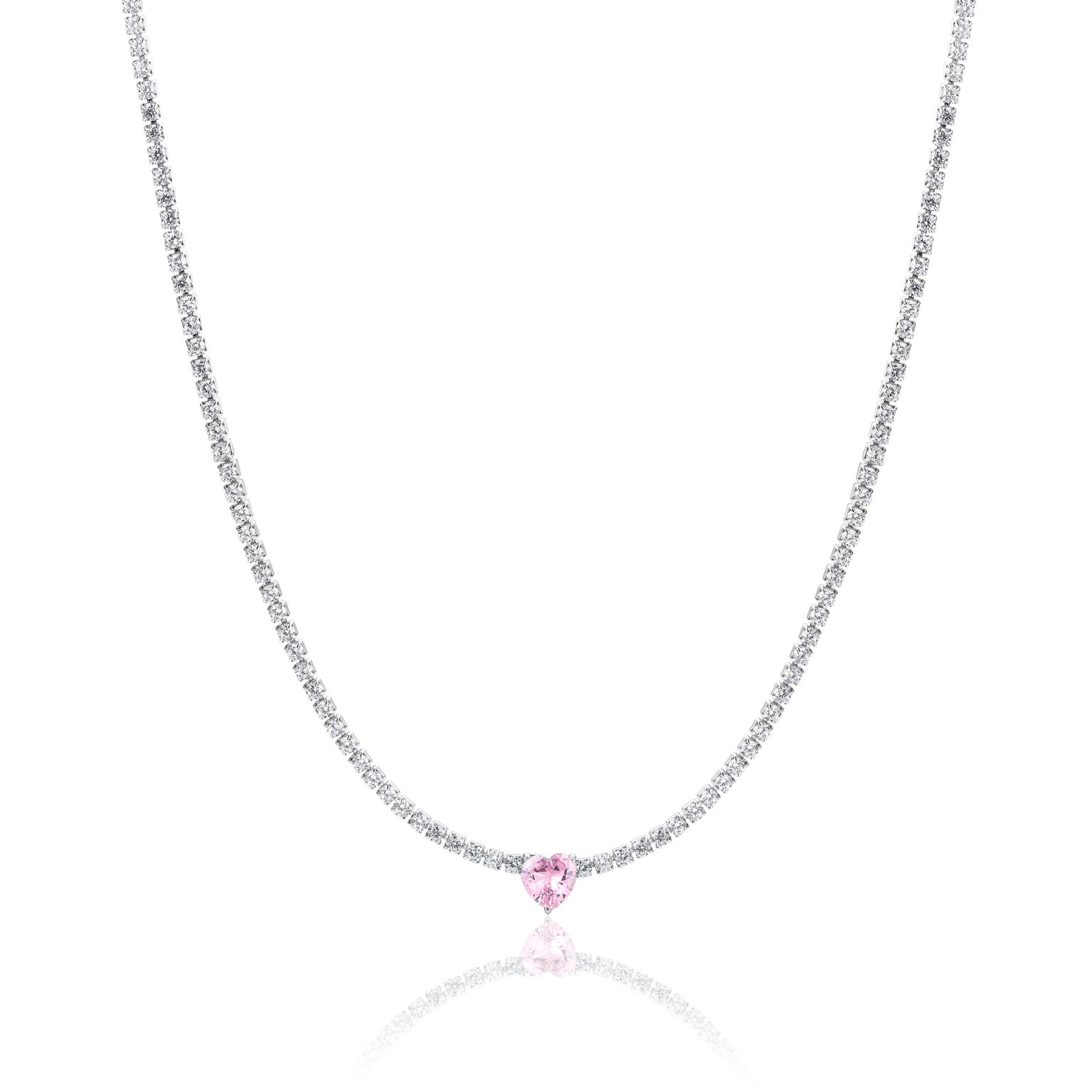 Collana tennis cuore