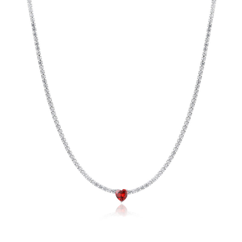 Collana tennis cuore