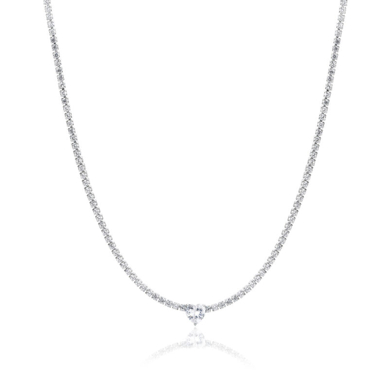 Collana tennis cuore