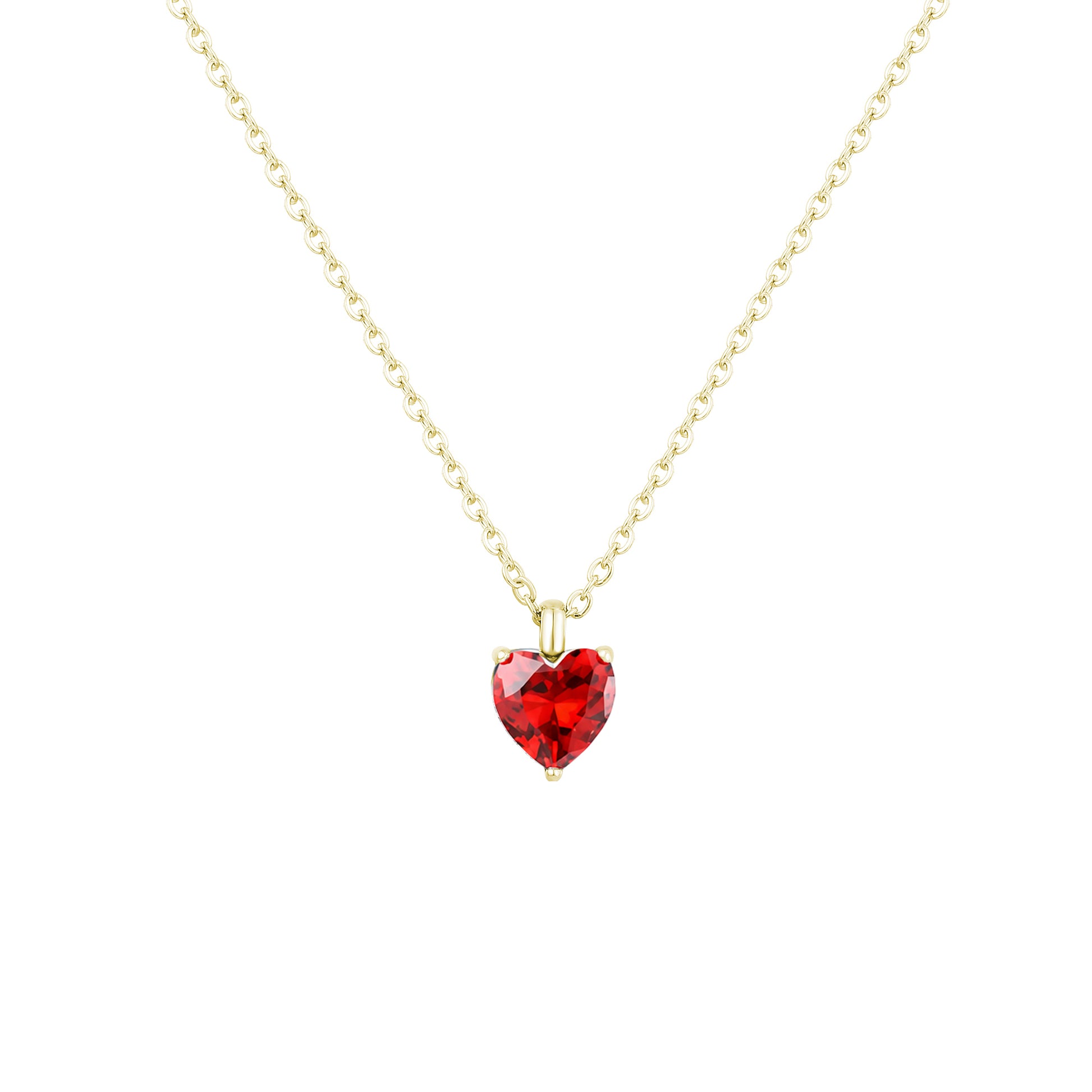 Collana con Cristallo a Cuore pendente in acciaio inox - Brand Gioielli