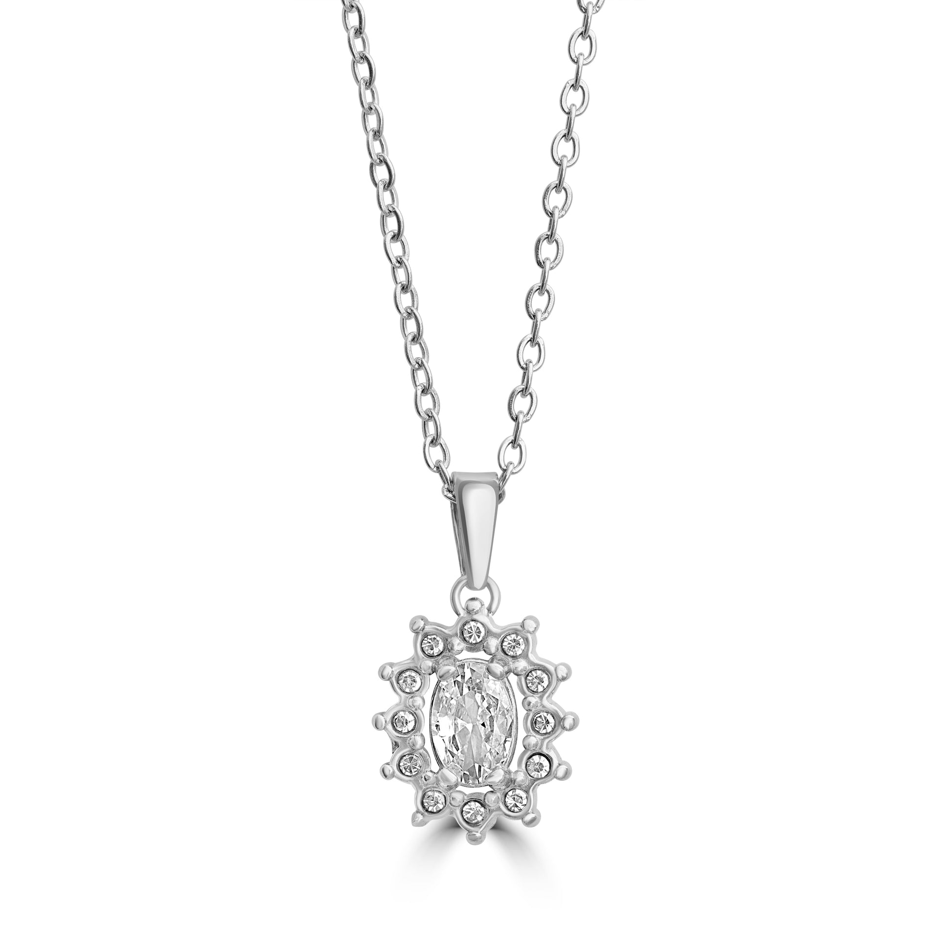 Collana Cristallo modello Kate in acciaio inox Royale - Brand Gioielli