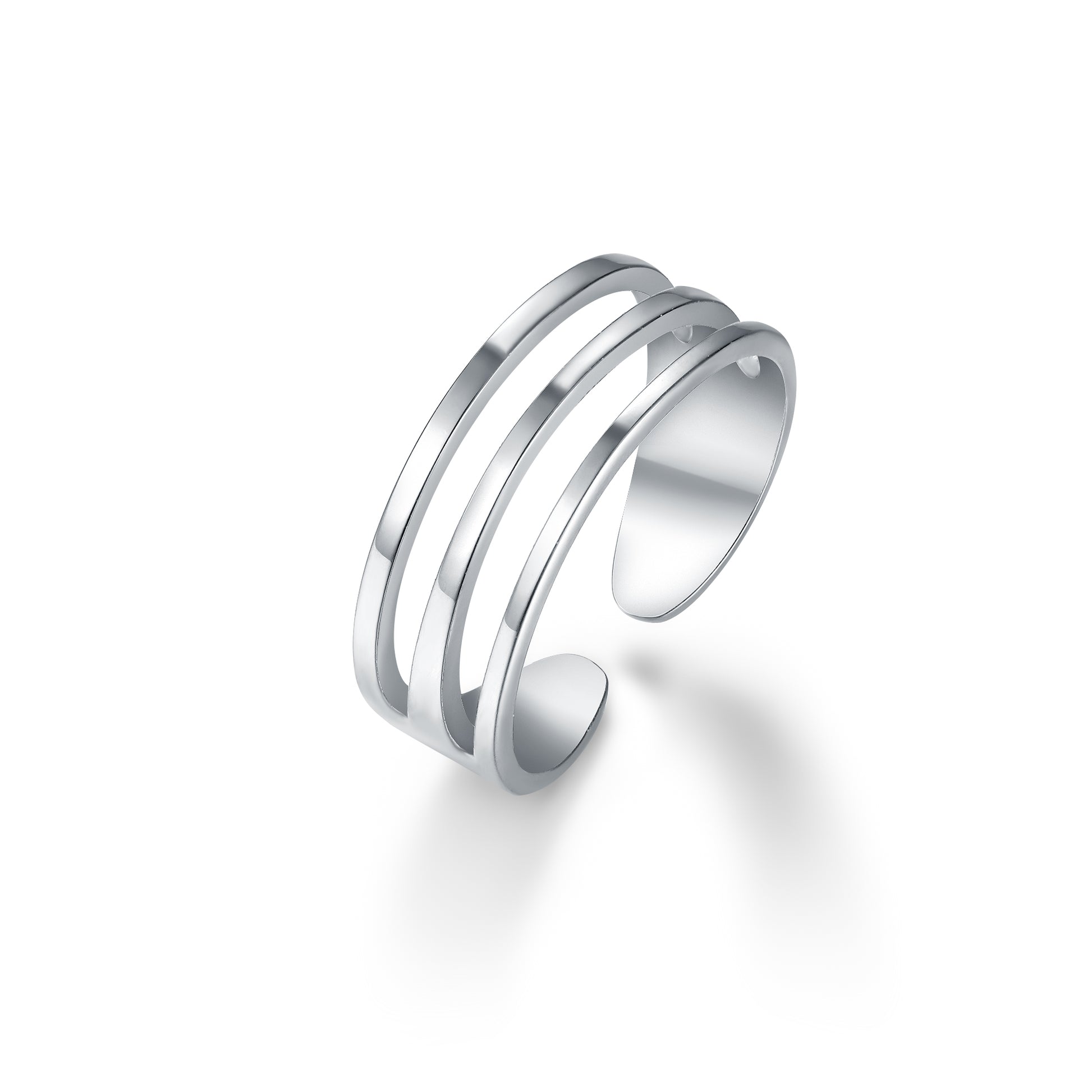 Anello da Piede Tre Fili Regolabile in acciaio inox Summer Vibes - Brand Gioielli