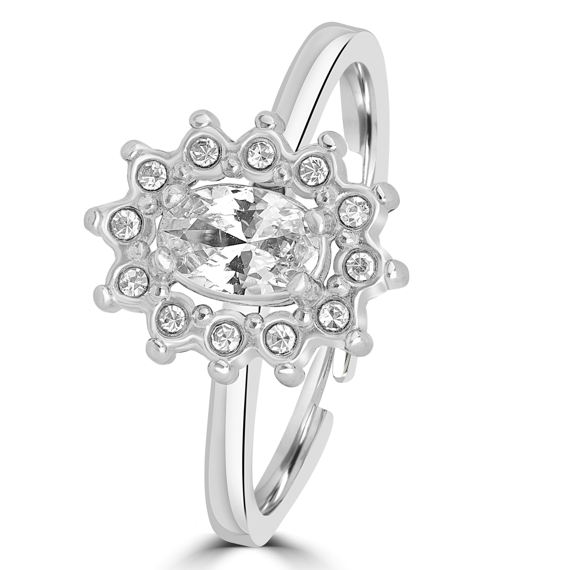 Anello Cristallo Kate in acciaio inox Royale - Brand Gioielli