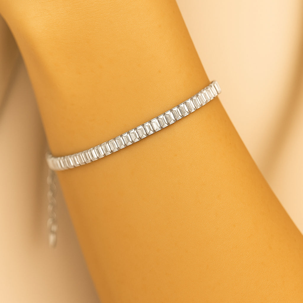 Bracciale Tennis in Acciaio Inox - Brand